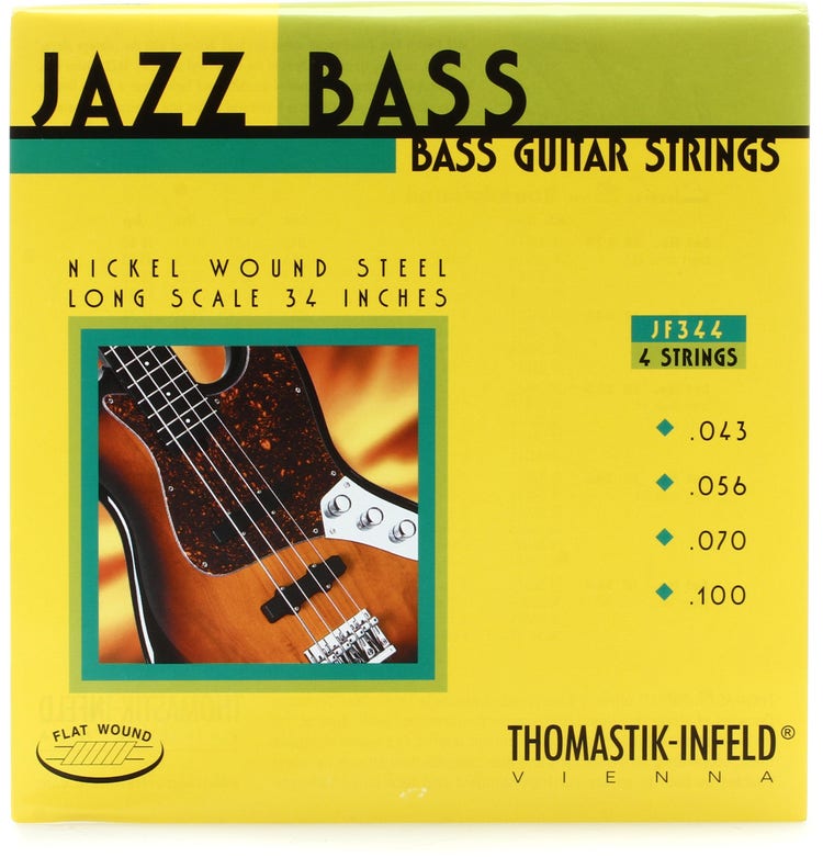 Thomastik-Infeld JF344 Jazz Flatwound Bass Guitar Strings - .043-.100 Long Scale