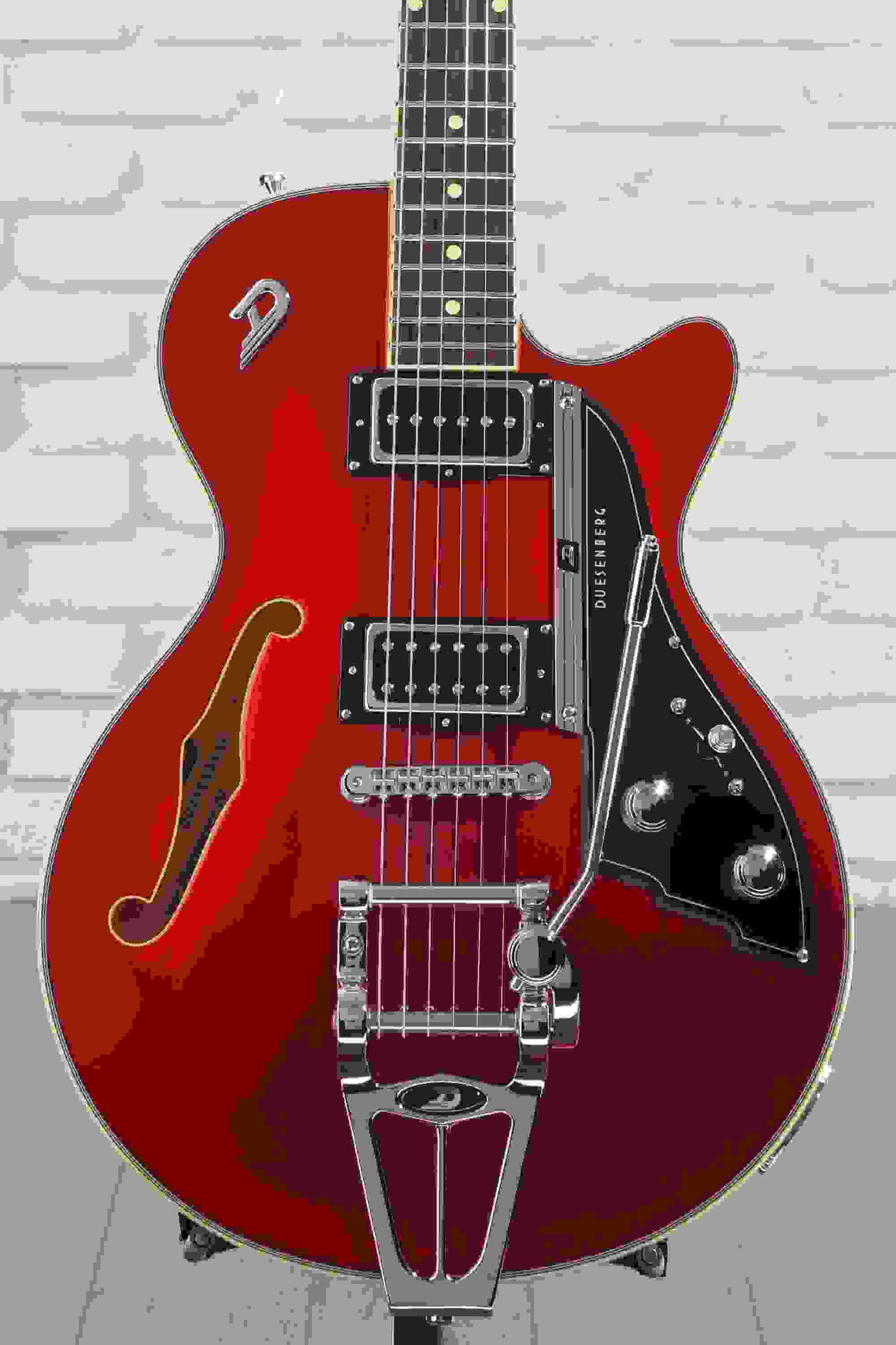 Duesenberg Duo-Tone Starplayer TV Semi-hollowbody Electric Guitar - Catalina Red and White