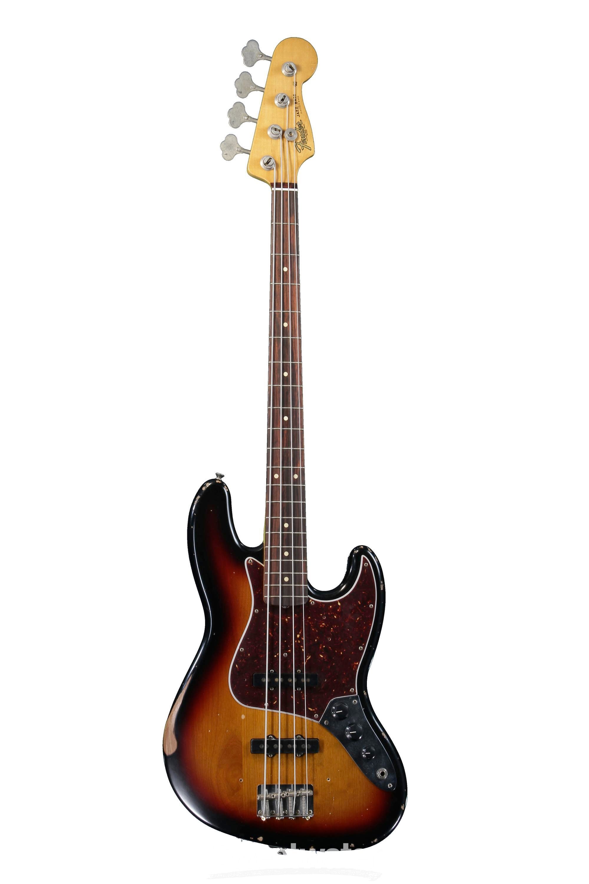 Fender Road Worn 60s Jazz Bass - 3-Color Sunburst with Rosewood Fingerboard