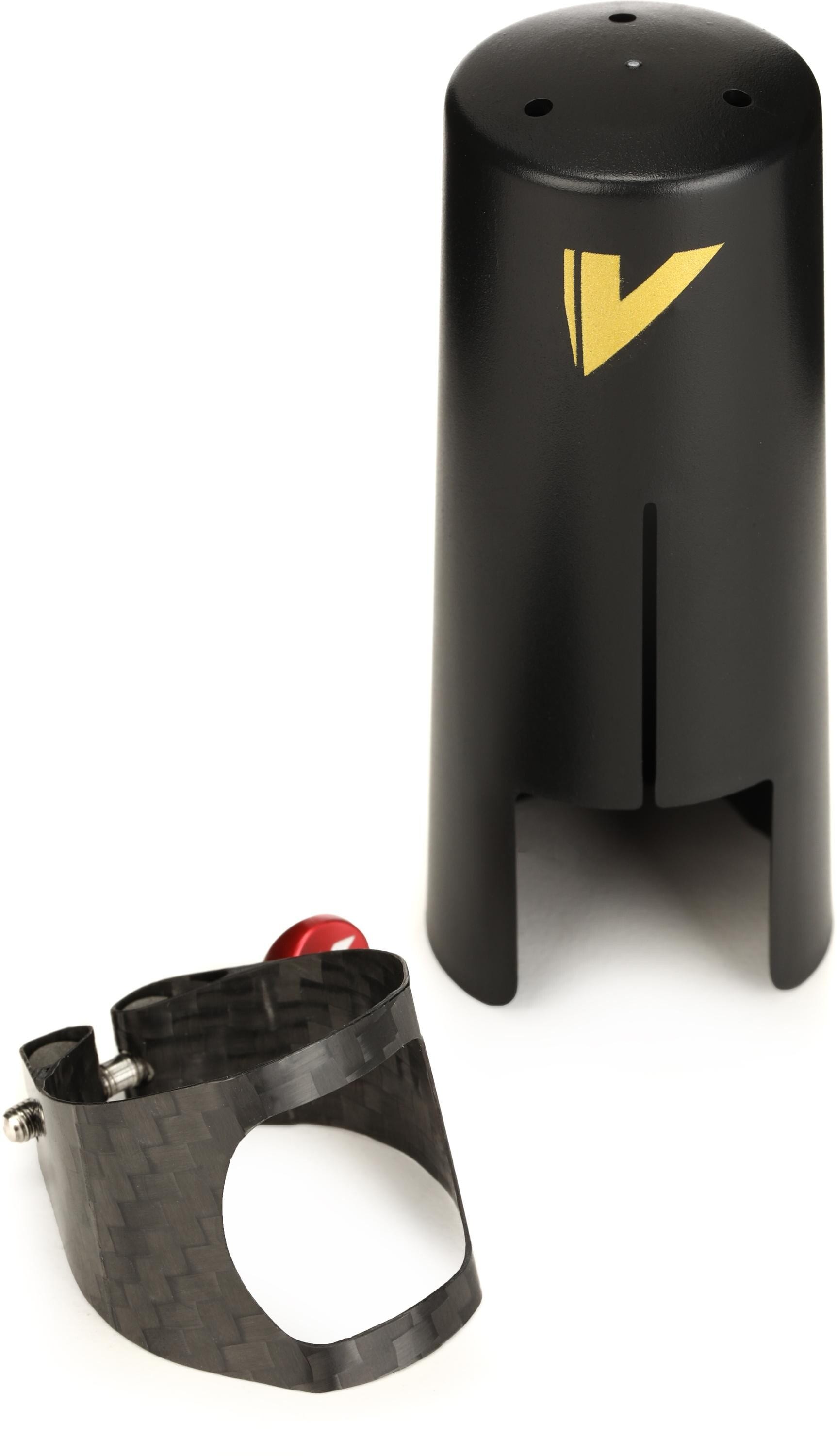 Vandoren LC87REP Carbon Ligature for Alto Saxophone Red Screw