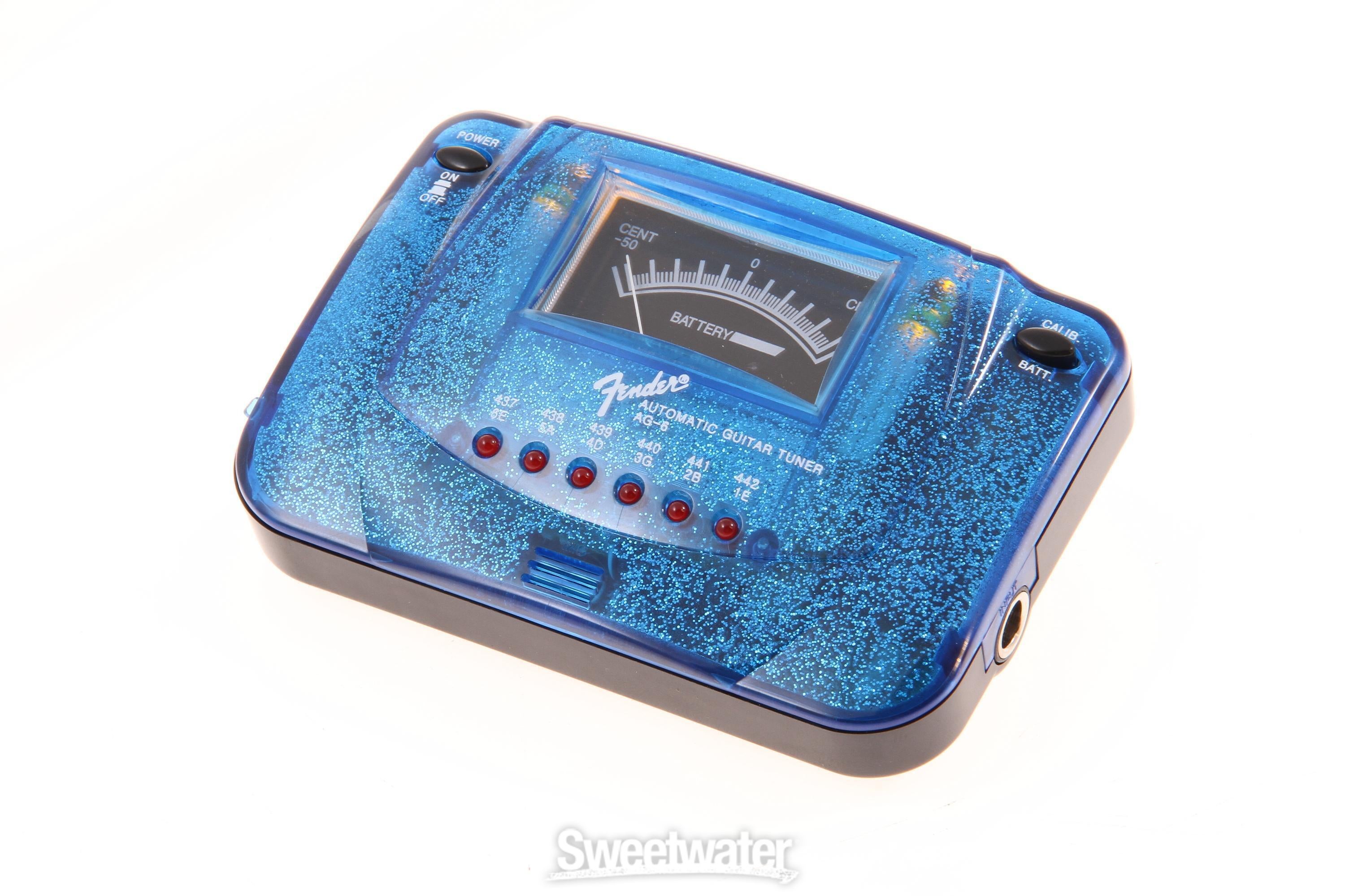 Fender AG 6 Blue Sparkle Guitar Tuner Reviews Sweetwater