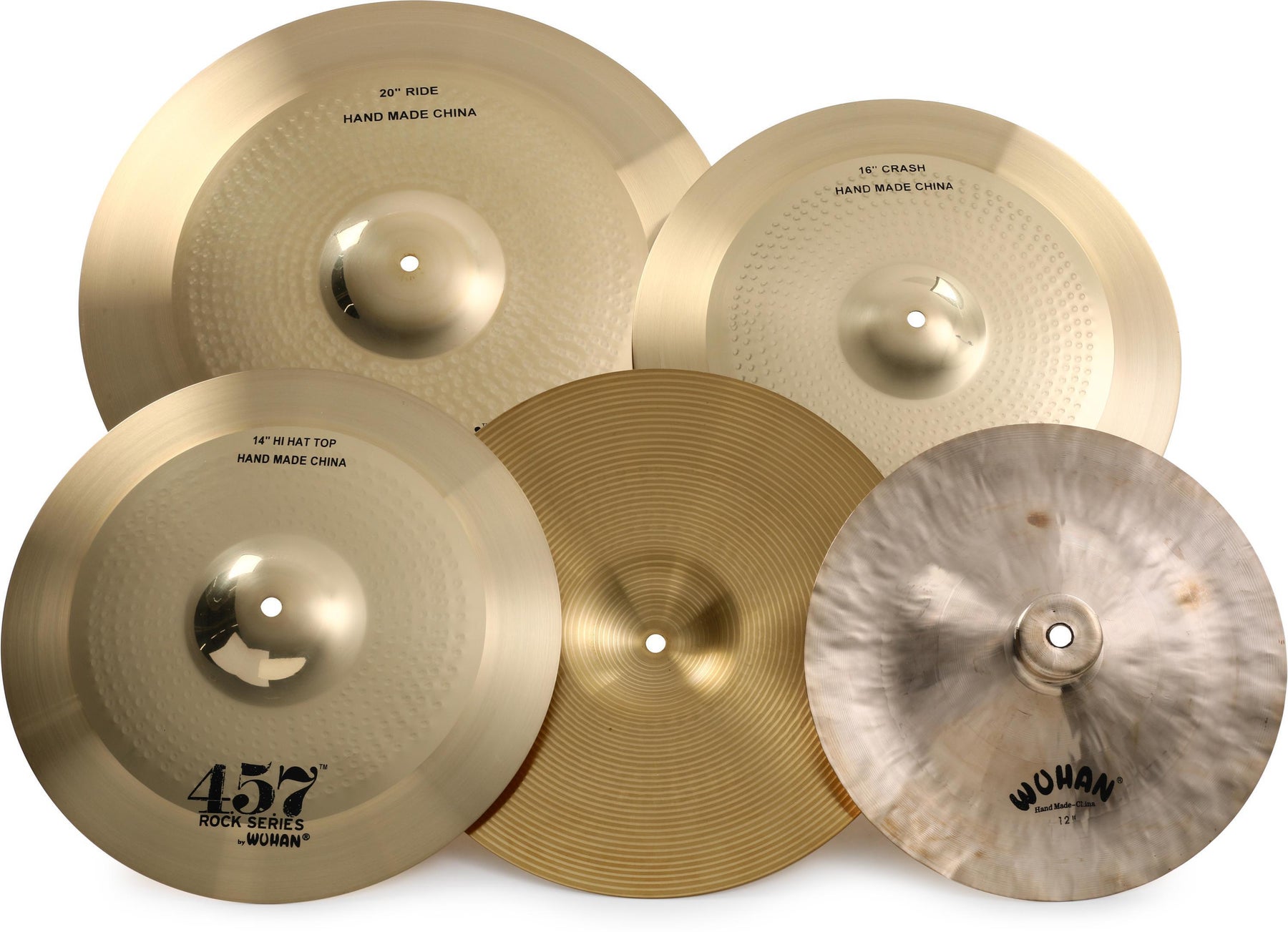 Wuhan 457 Rock Cymbal Set - 14/16/20-inch - Free 12-inch China