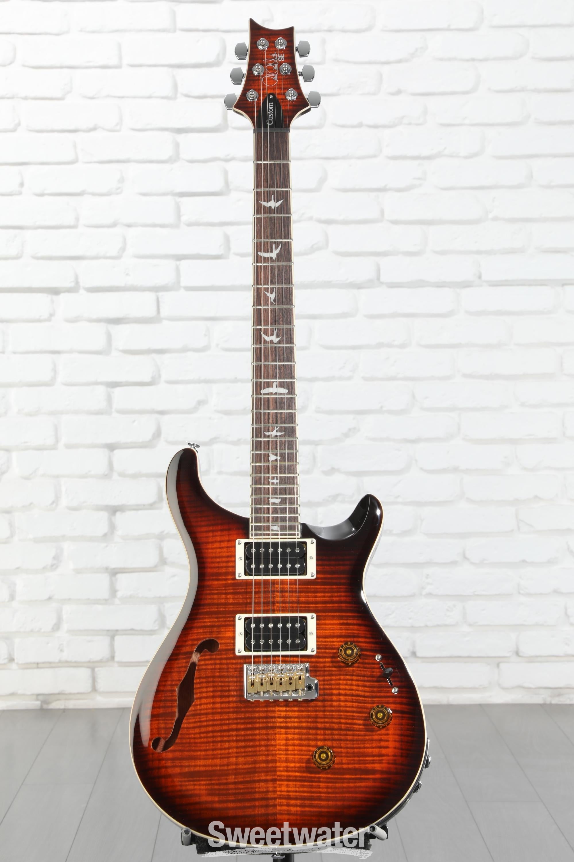 PRS SE Custom 24 Semi-Hollow Piezo Electric Guitar - Orange