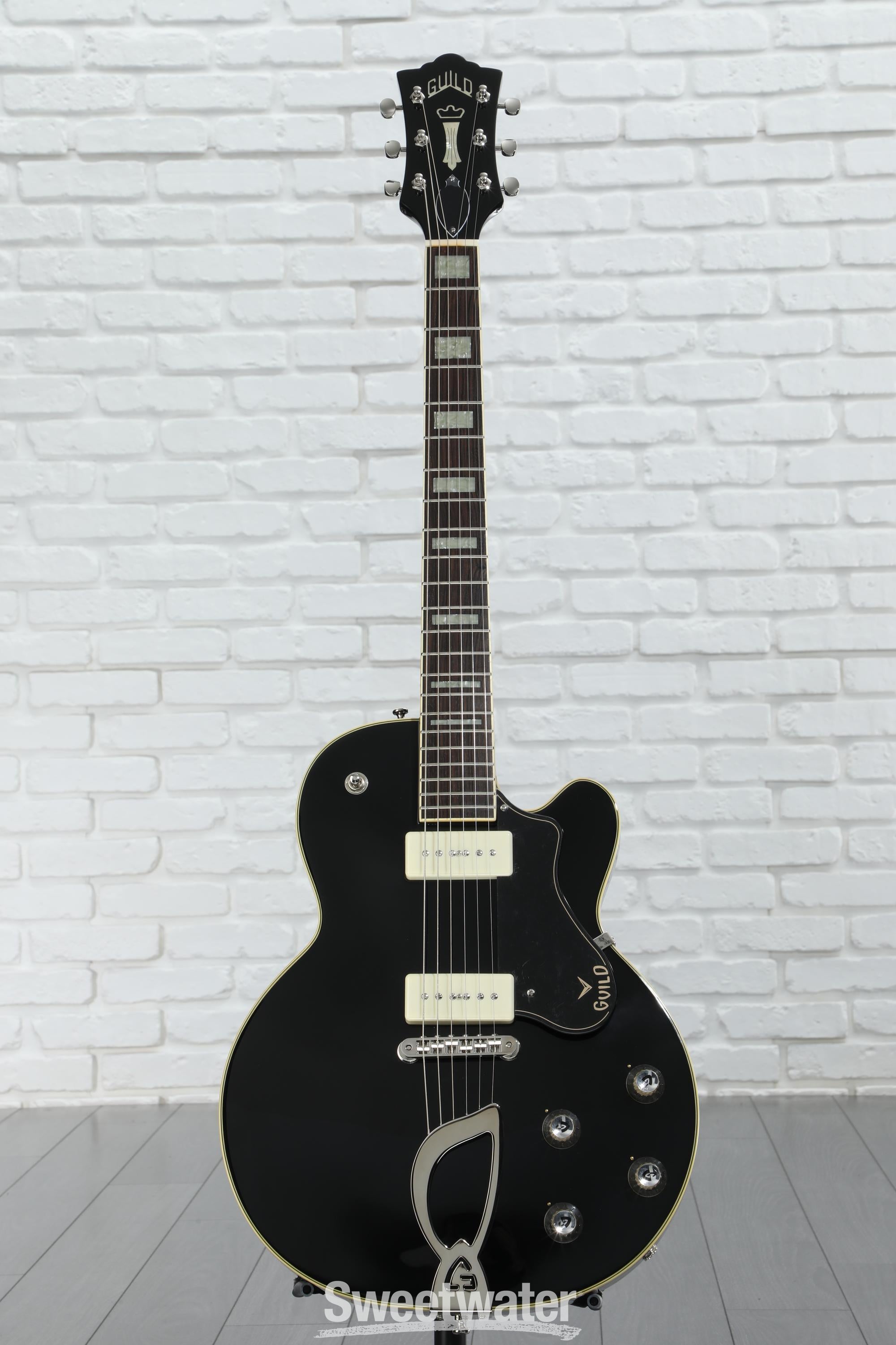 Guild M-75 Aristocrat Hollowbody Electric Guitar - Black | Sweetwater