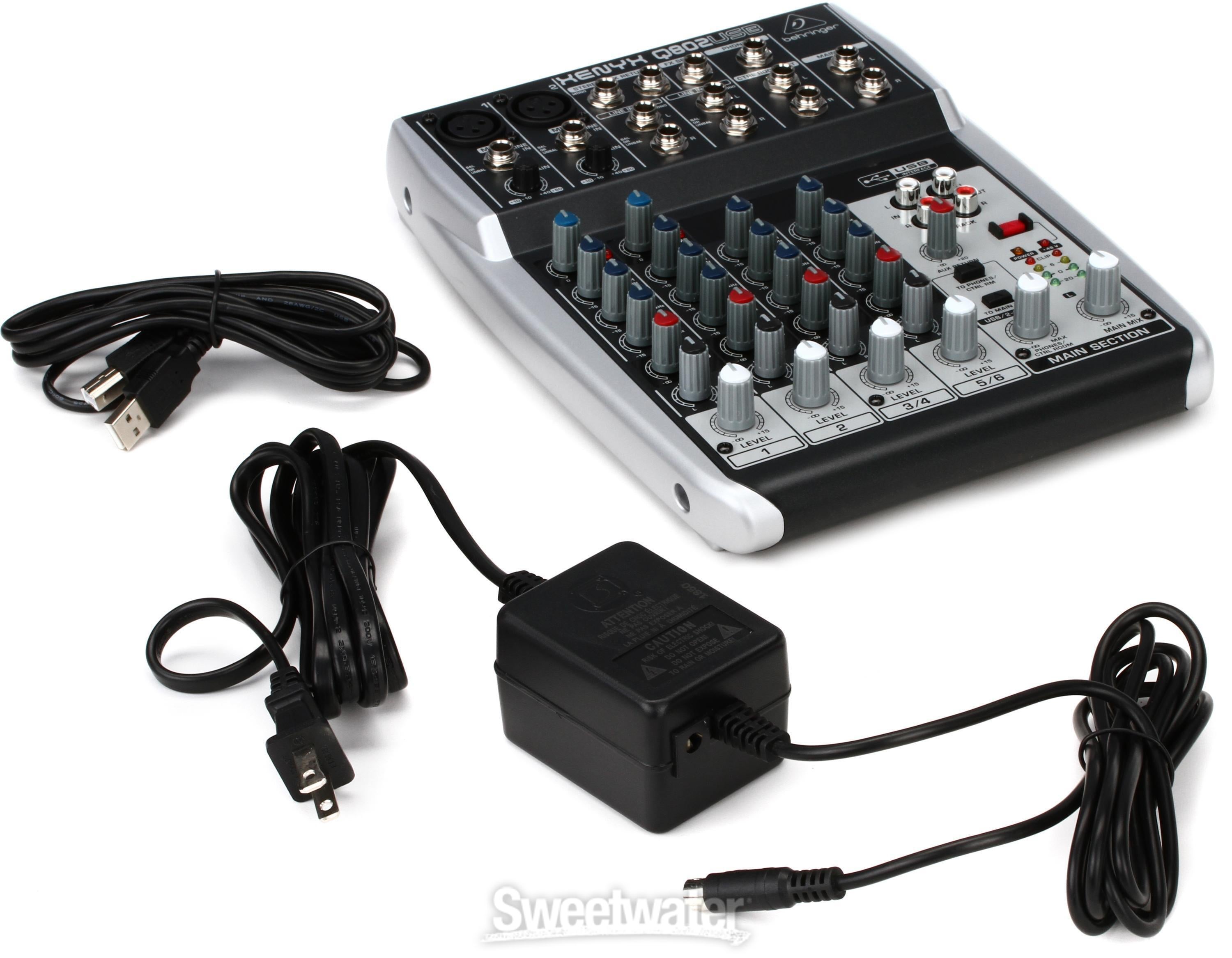 Behringer Xenyx Q802USB Mixer with USB Reviews | Sweetwater