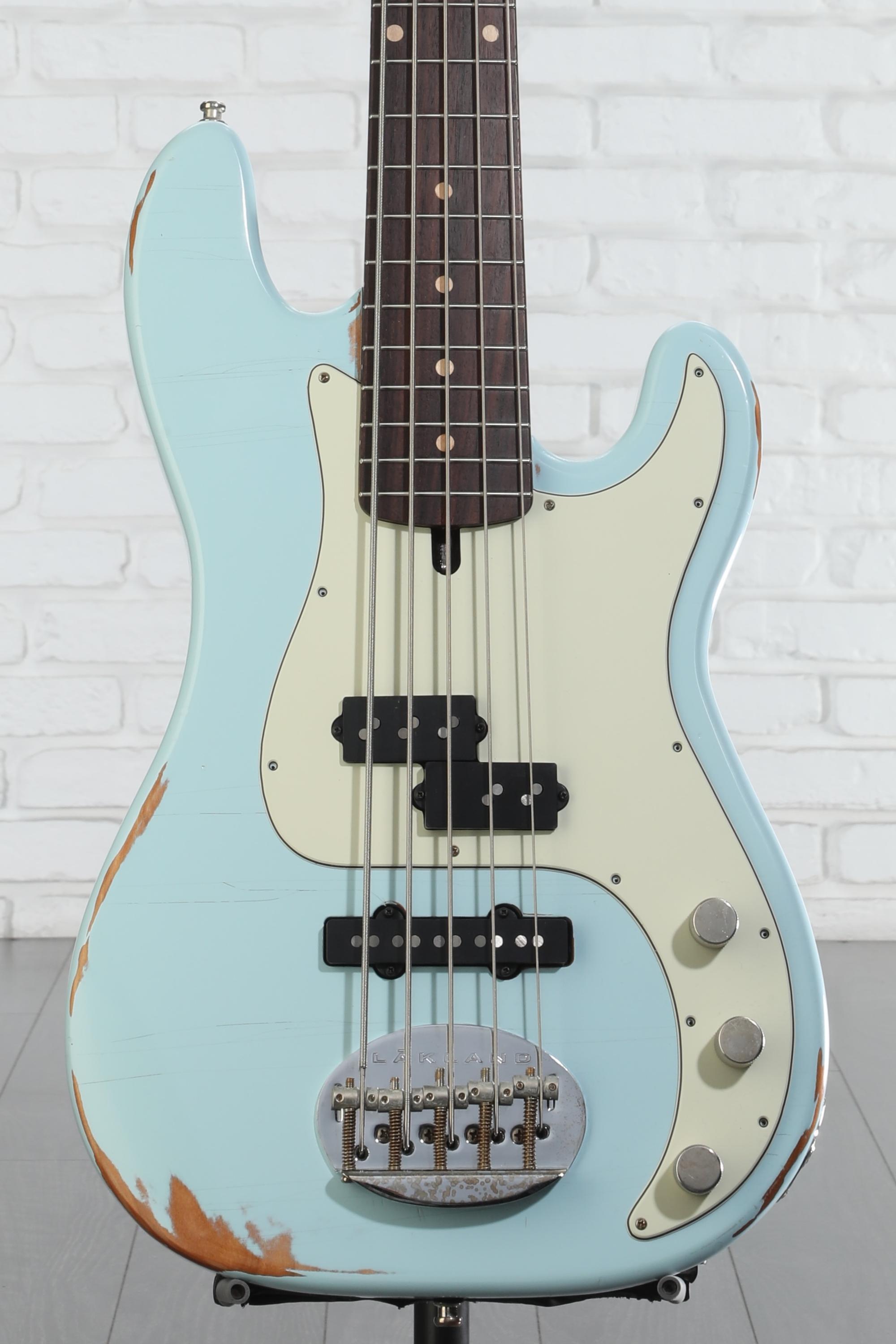 Lakland USA Classic 55-64 PJ Bass Guitar - Aged Sonic Blue