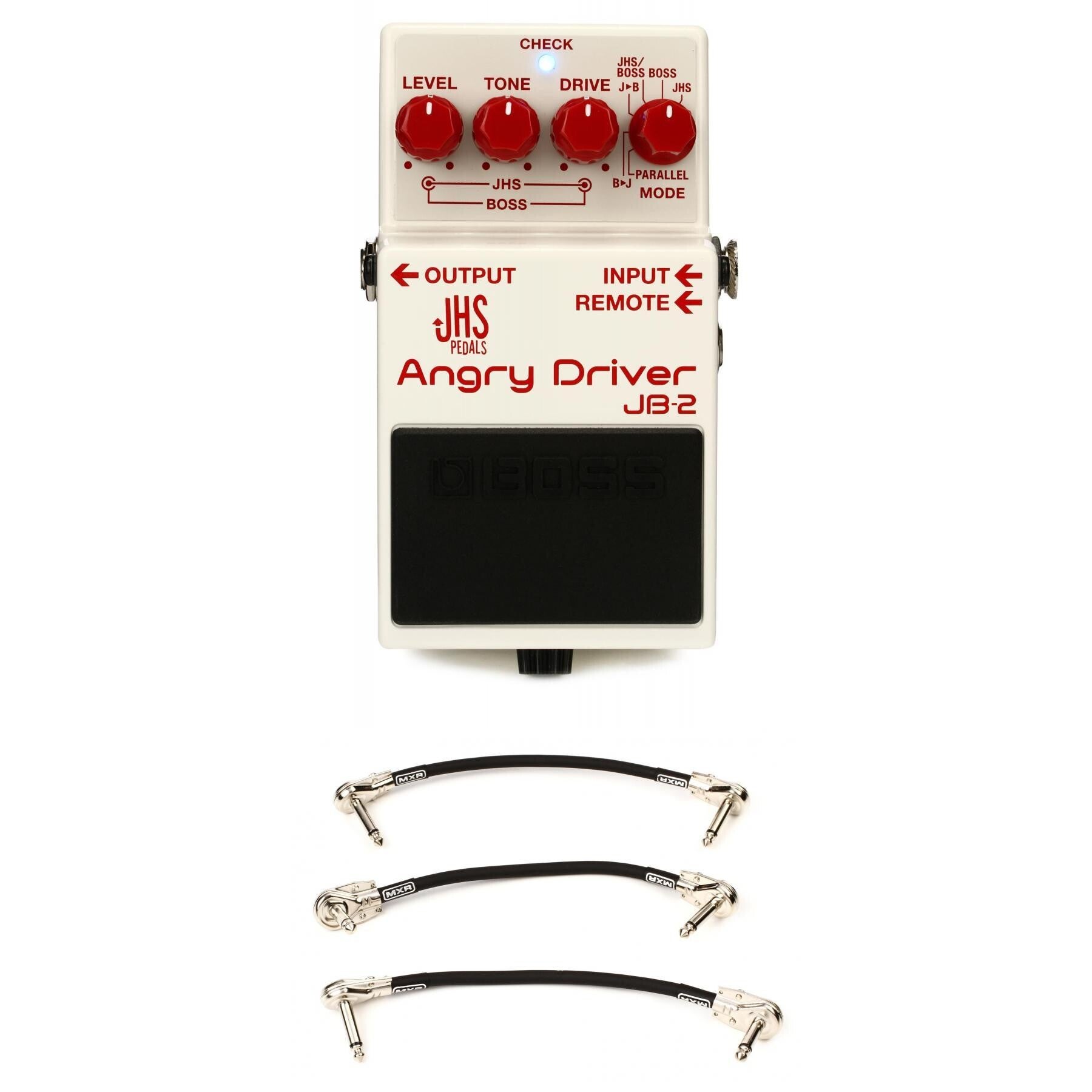 Boss JB-2 Angry Driver Overdrive Pedal w/Cable Bundle | Sweetwater