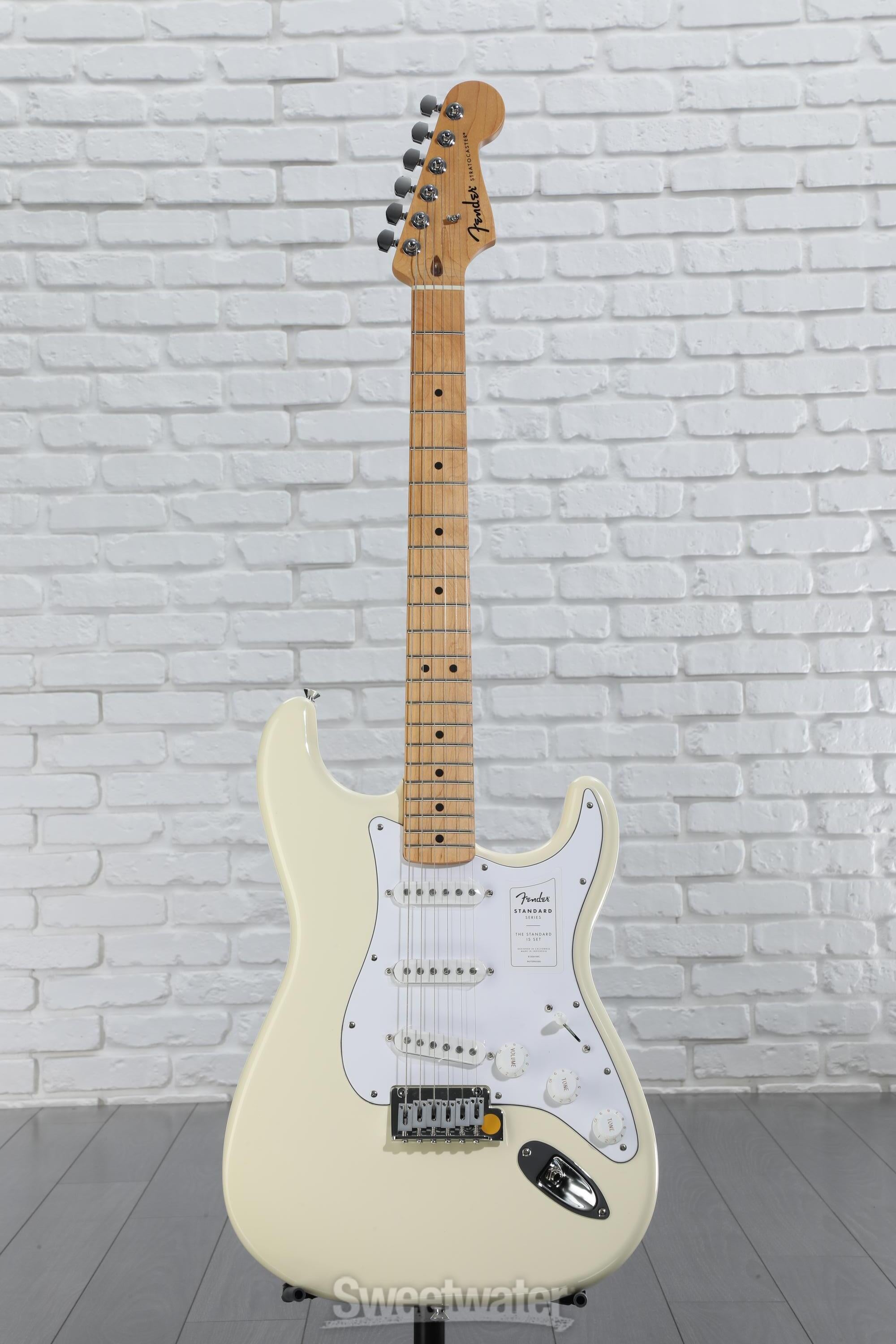 Fender Stratocaster ホワイト Fender Standard Stratocaster Electric Guitar - Olympic White