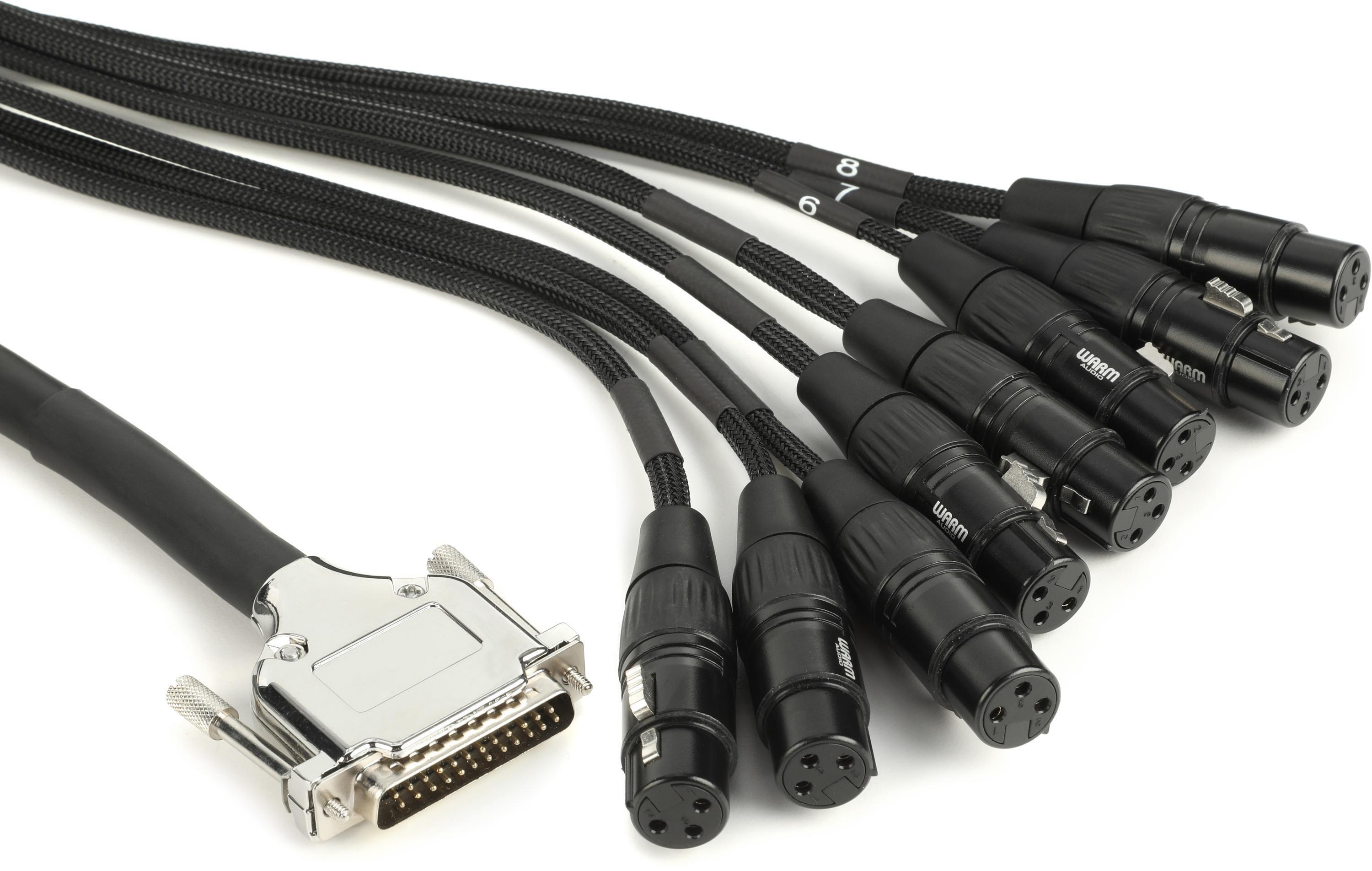 Warm Audio Premium 8-channel DB25 to XLRF Audio Breakout Cable