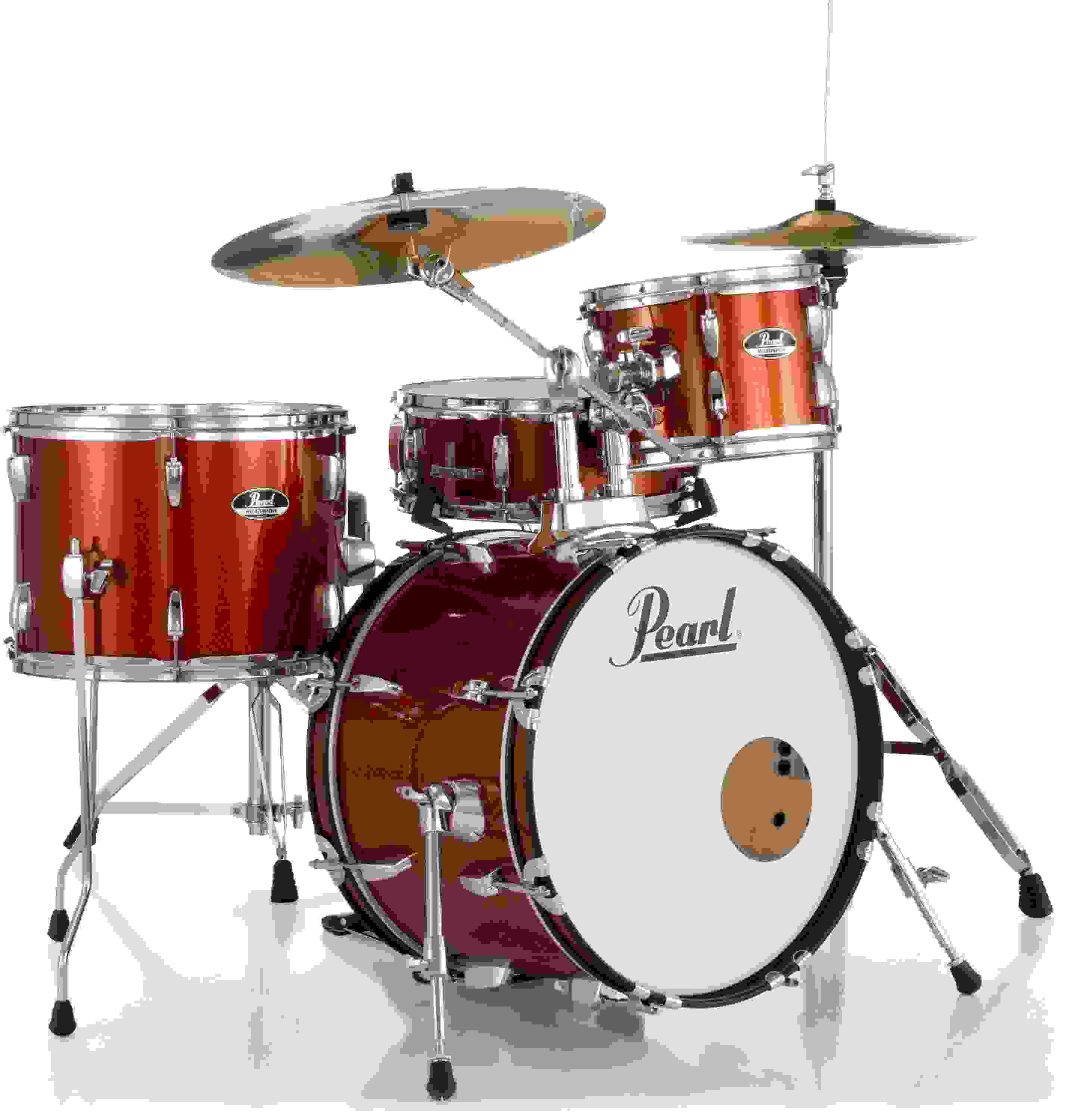 Pearl Roadshow RS584C/C 4-piece Complete Drum Set with Cymbals - Burnt Orange
