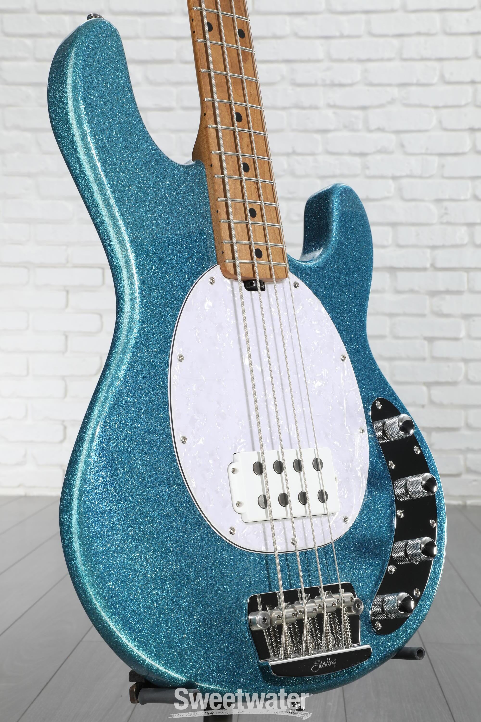 Sterling By Music Man StingRay RAY34 Bass Guitar - Blue Sparkle