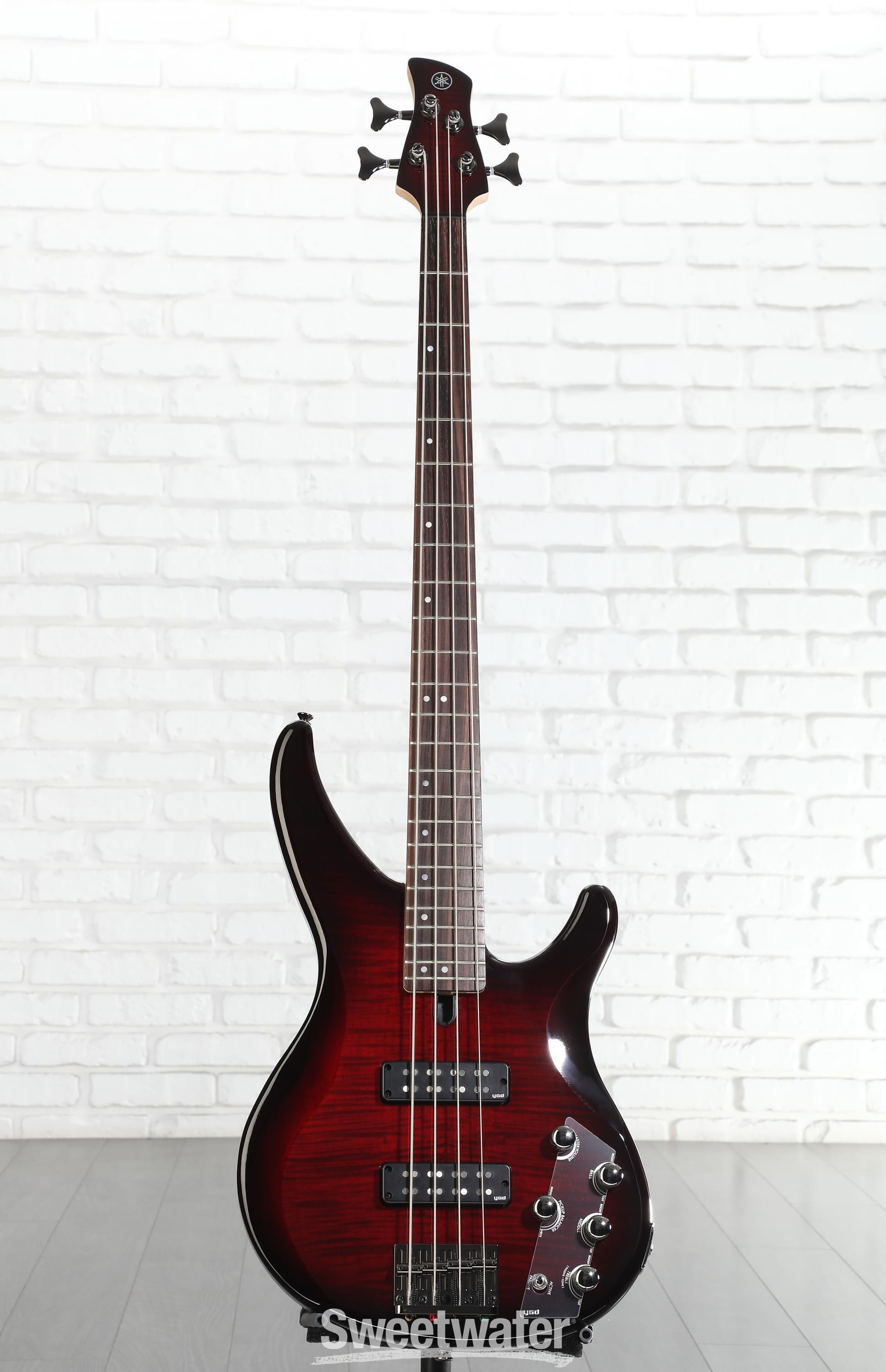 Yamaha TRBX604FM 4-string Bass Guitar - Dark Red Burst | Sweetwater