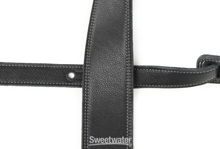 Italian Leathers Black Guitar Strap - Perris Leathers