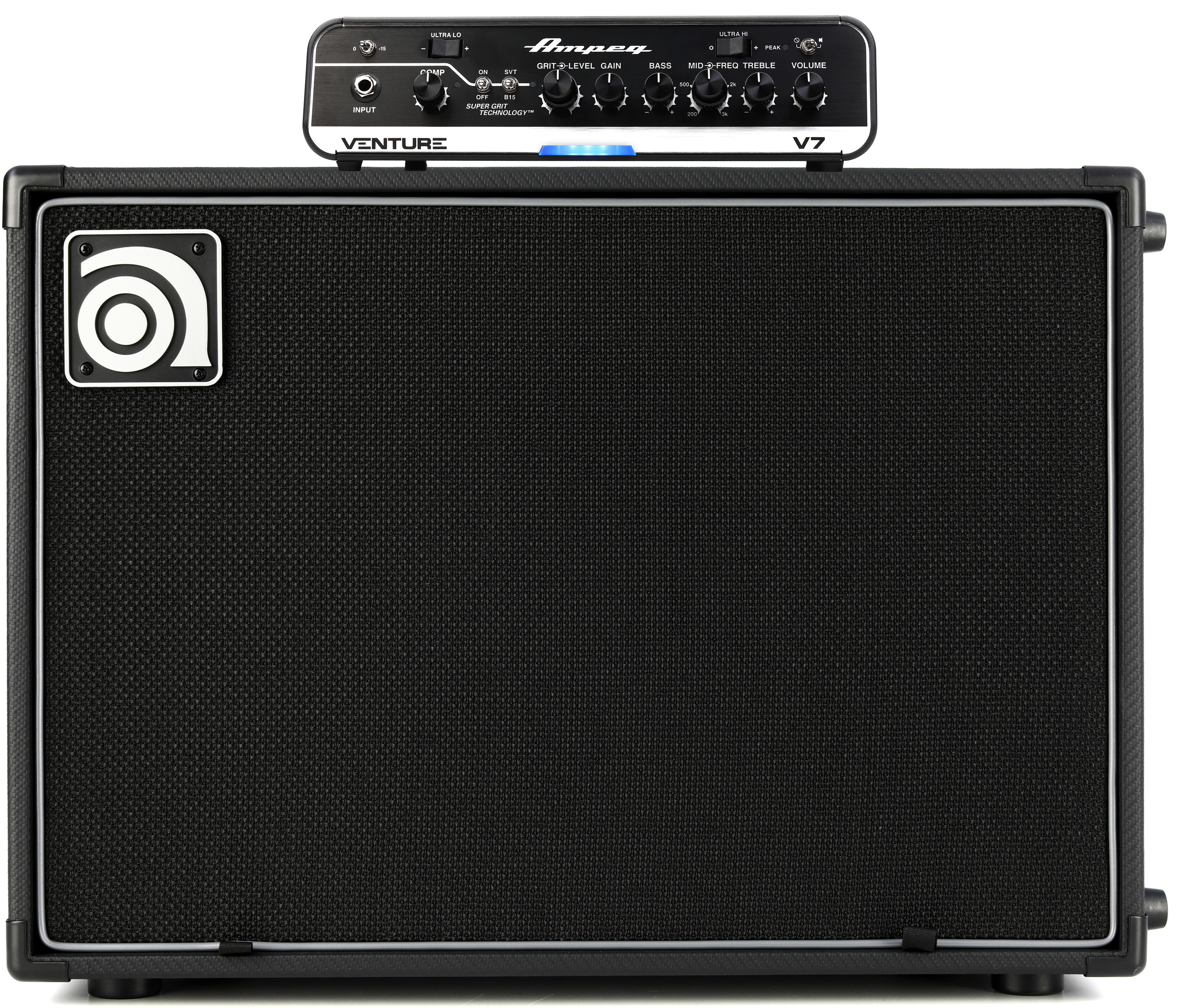 Ampeg Venture V7 700-watt Bass Head and 2x10