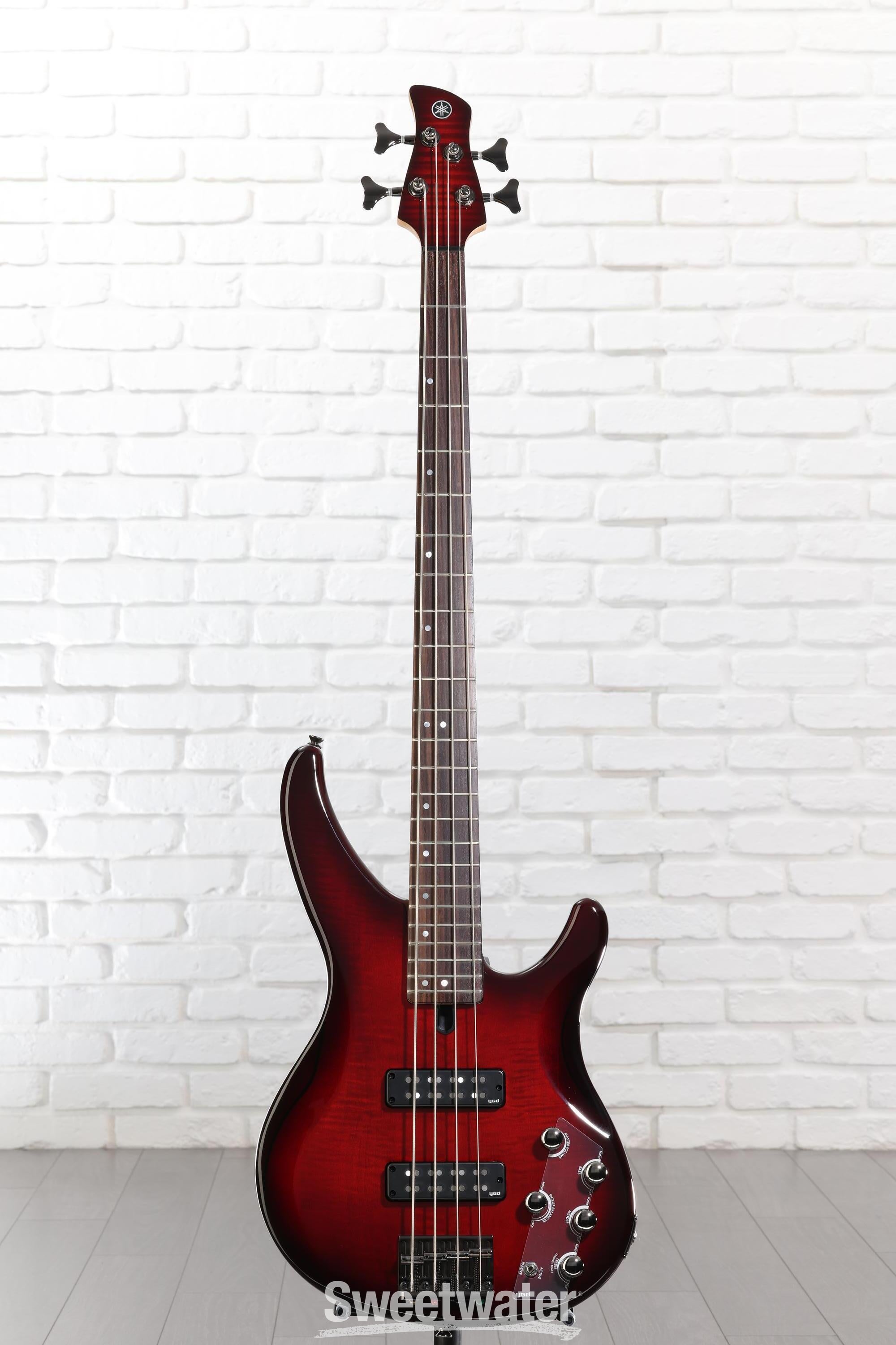 Yamaha TRBX604FM 4-string Bass Guitar - Dark Red Burst | Sweetwater
