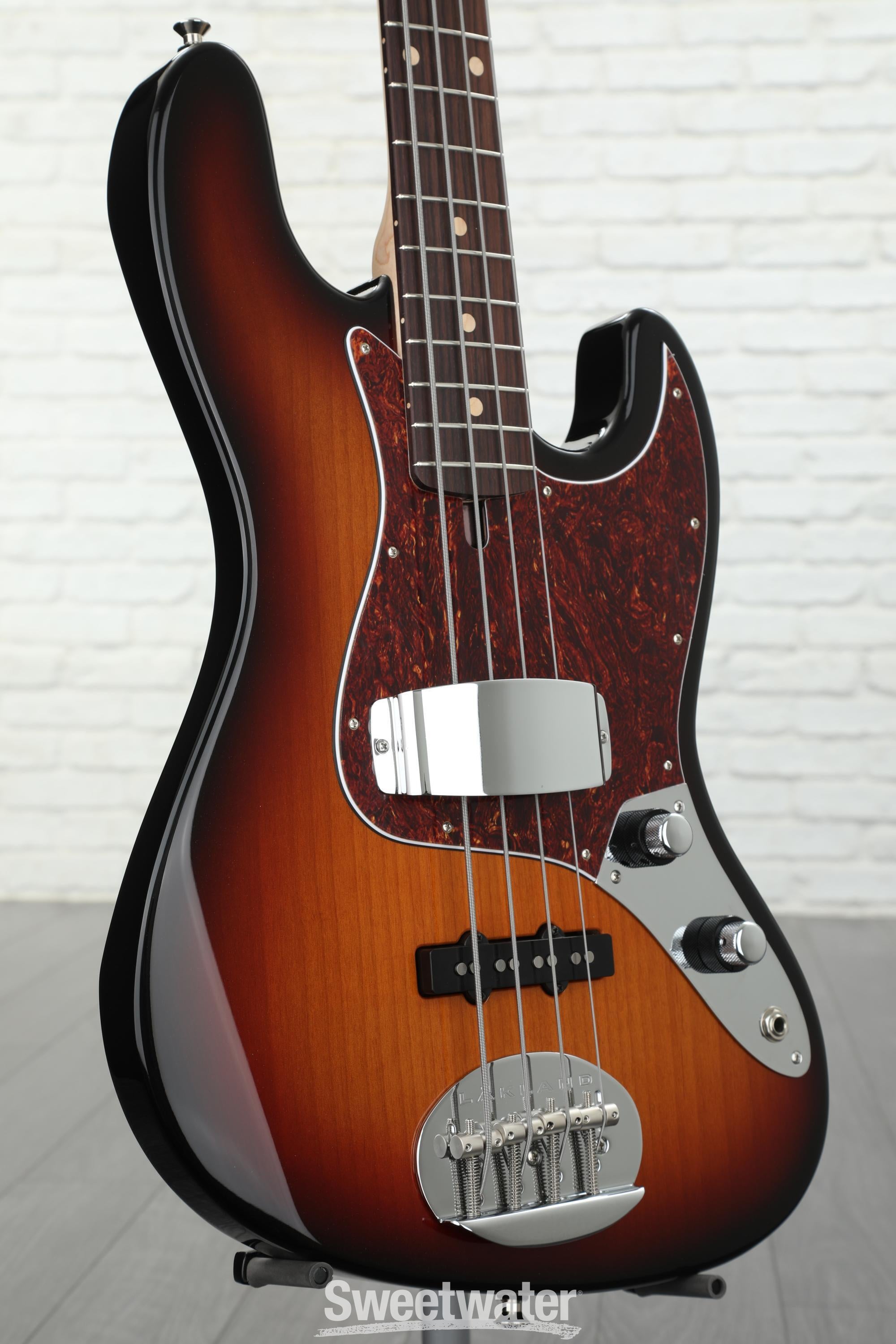 Lakland USA 44-60 Vintage J Bass Guitar - Three Tone Sunburst with 