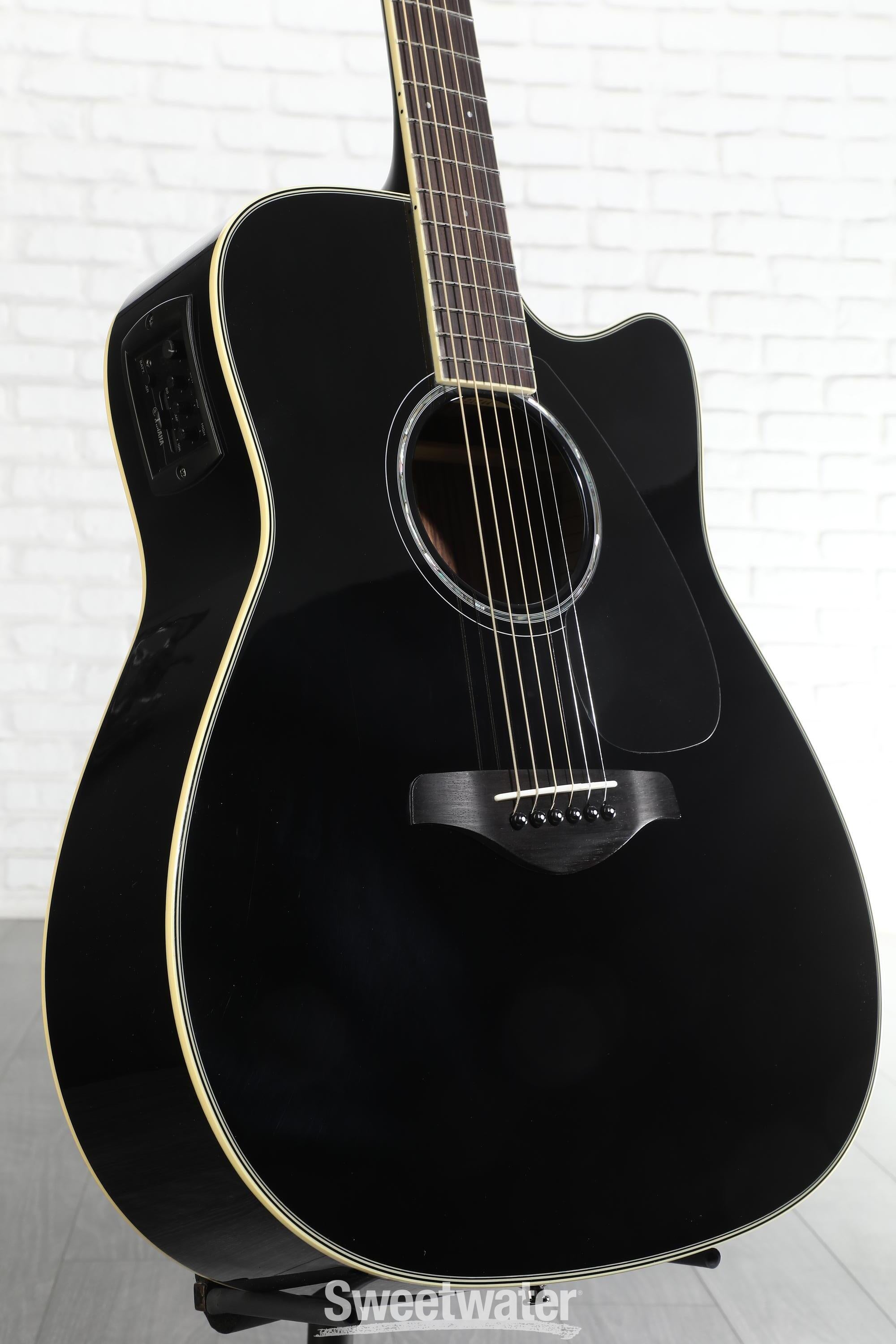 Photo of Yamaha FGX830C Dreadnought Cutaway Acoustic-electric Guitar - Black