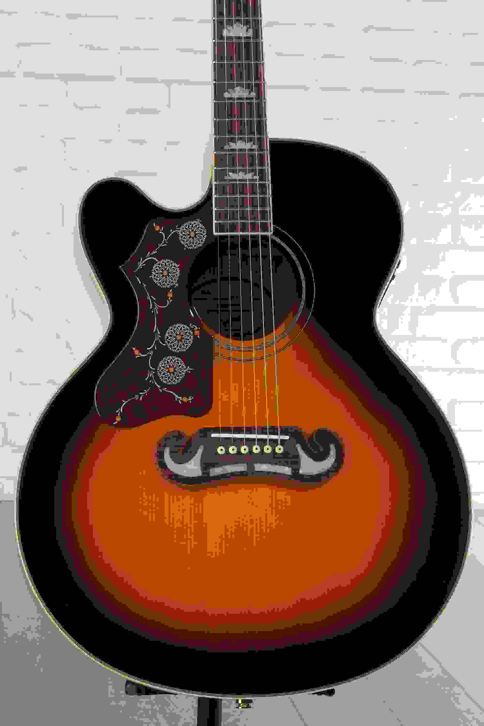 Epiphone J-200EC Studio Left-handed Acoustic-Electric Guitar - Vintage Sunburst