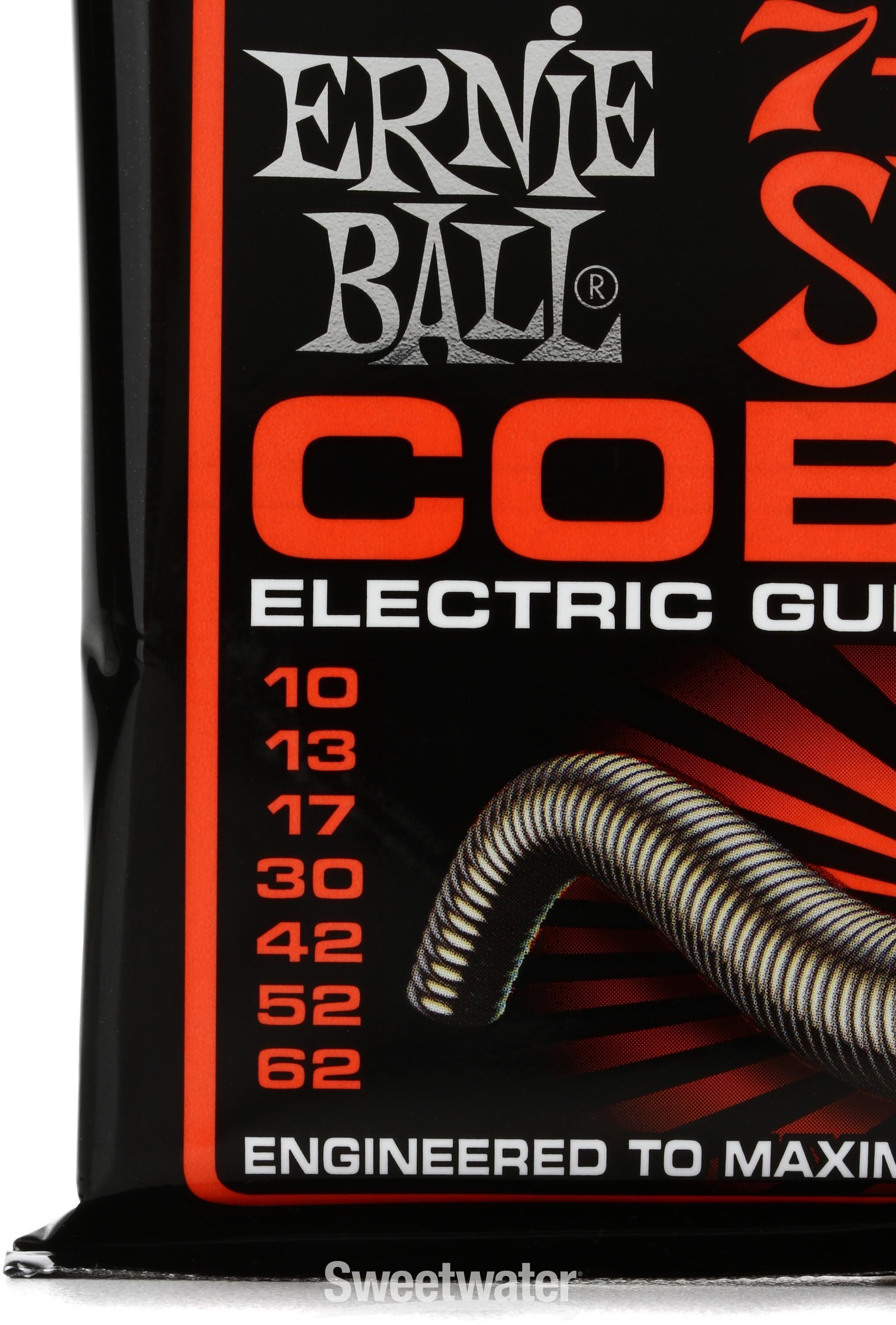 Ernie Ball 2730 Skinny Top Heavy Bottom Slinky Cobalt Electric Guitar  Strings - .010-.062 7-string