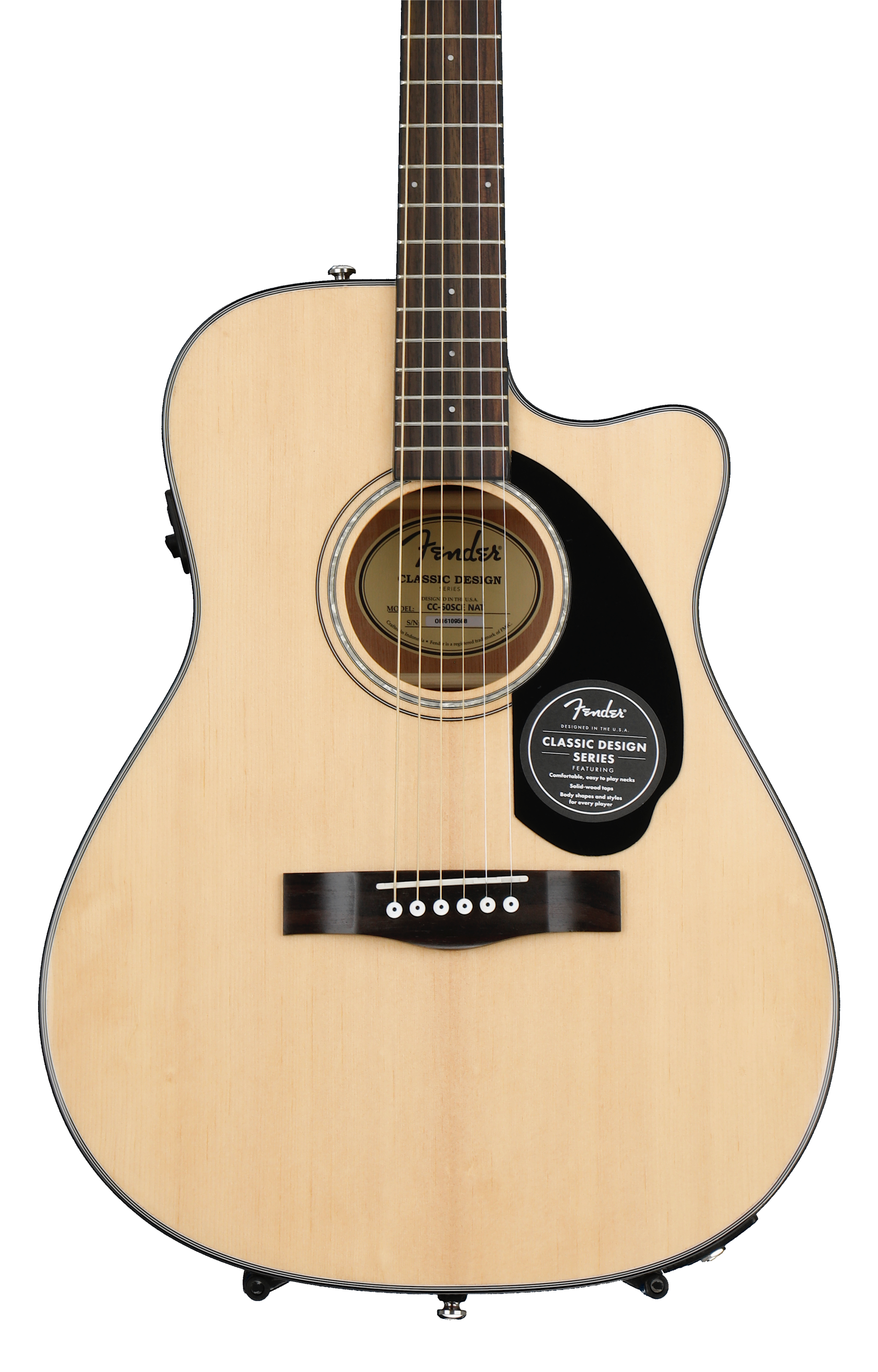 Fender CC-60SCE Acoustic-electric Guitar - Natural | Sweetwater