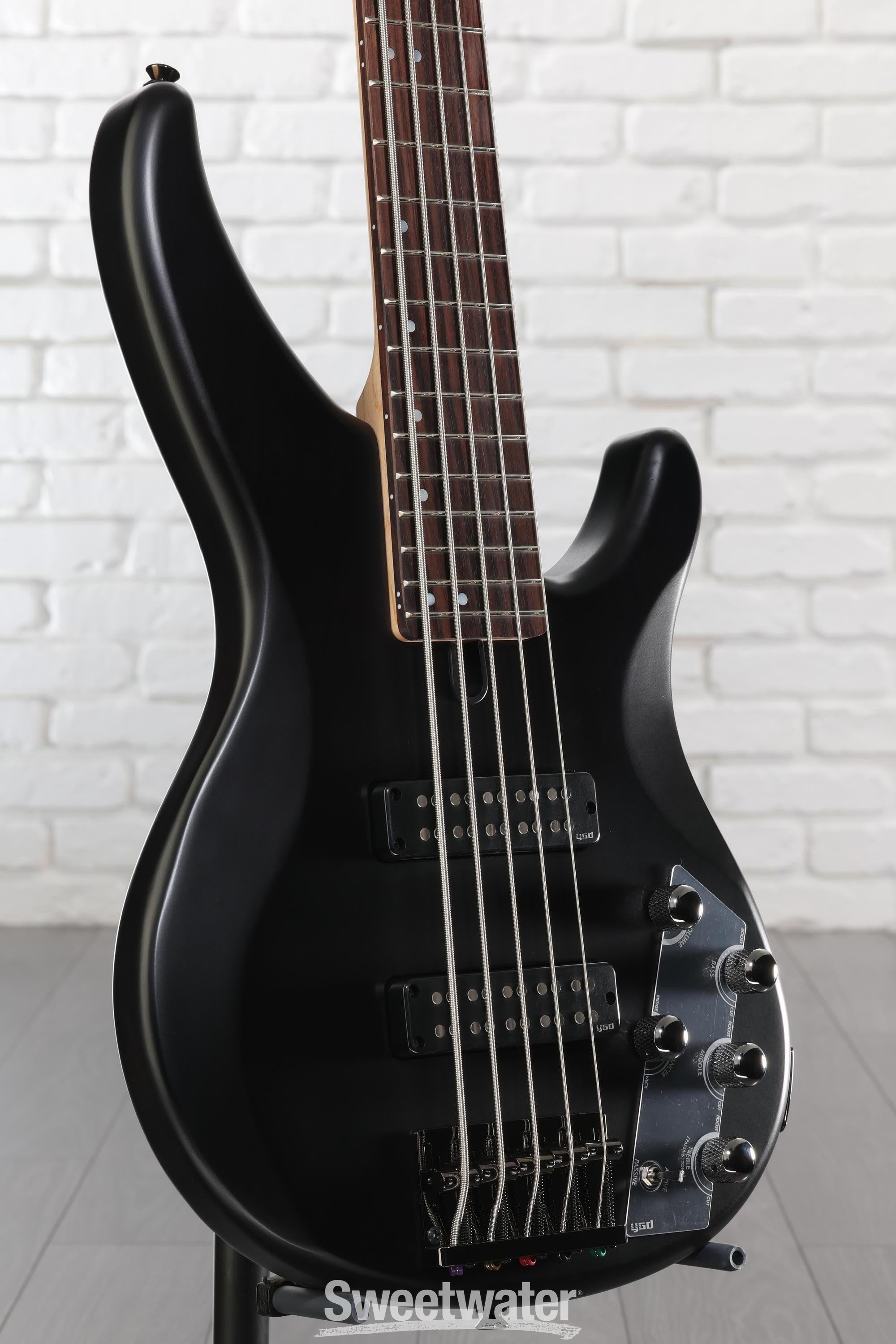 Yamaha TRBX505 5-string Bass Guitar - Translucent Black | Sweetwater