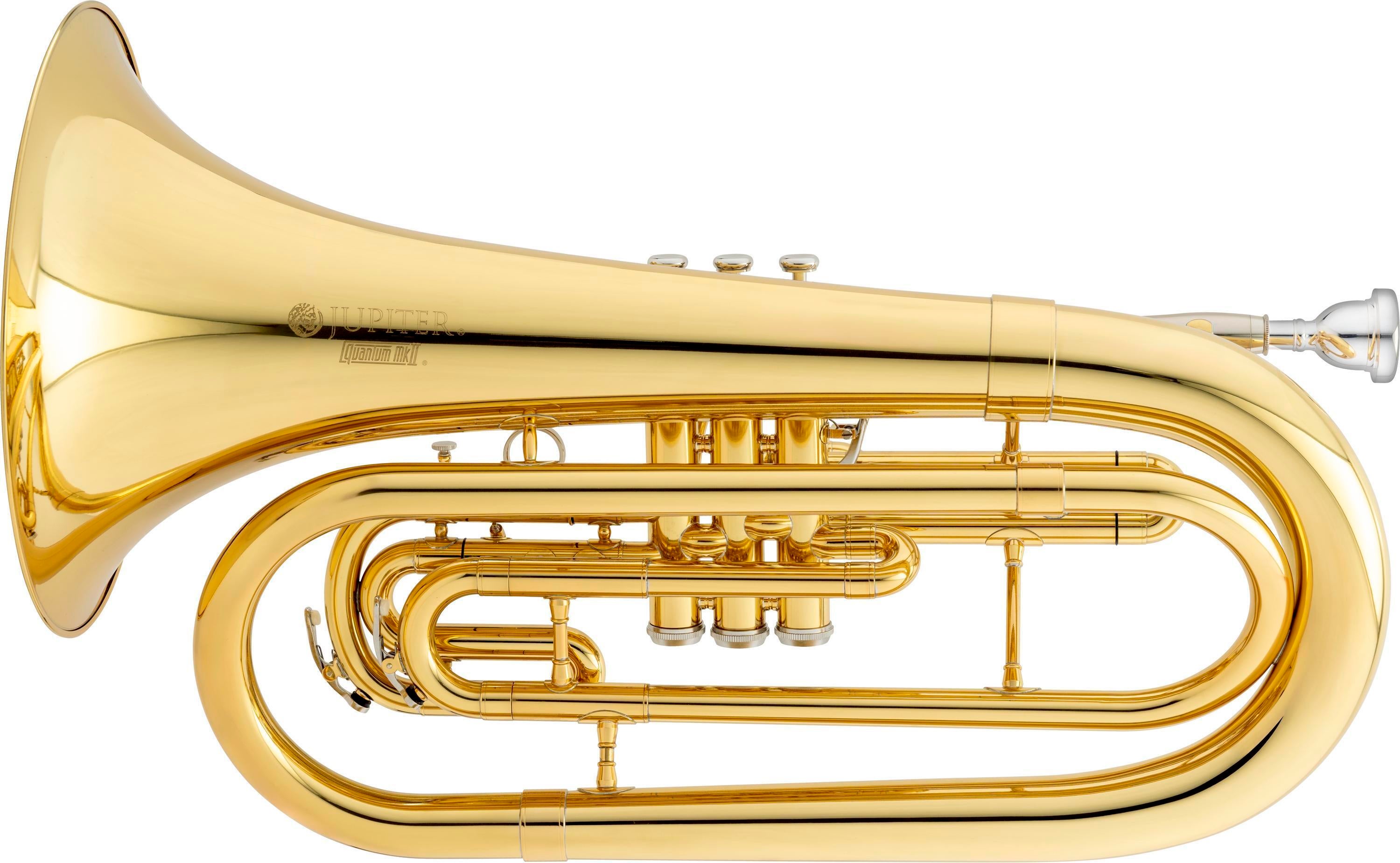 管楽器・吹奏楽器 Jun's Symphony Master JRB 3-1 PGP Jupiter JBR1105M Quantum Marching Baritone Horn - Clear Lacquer