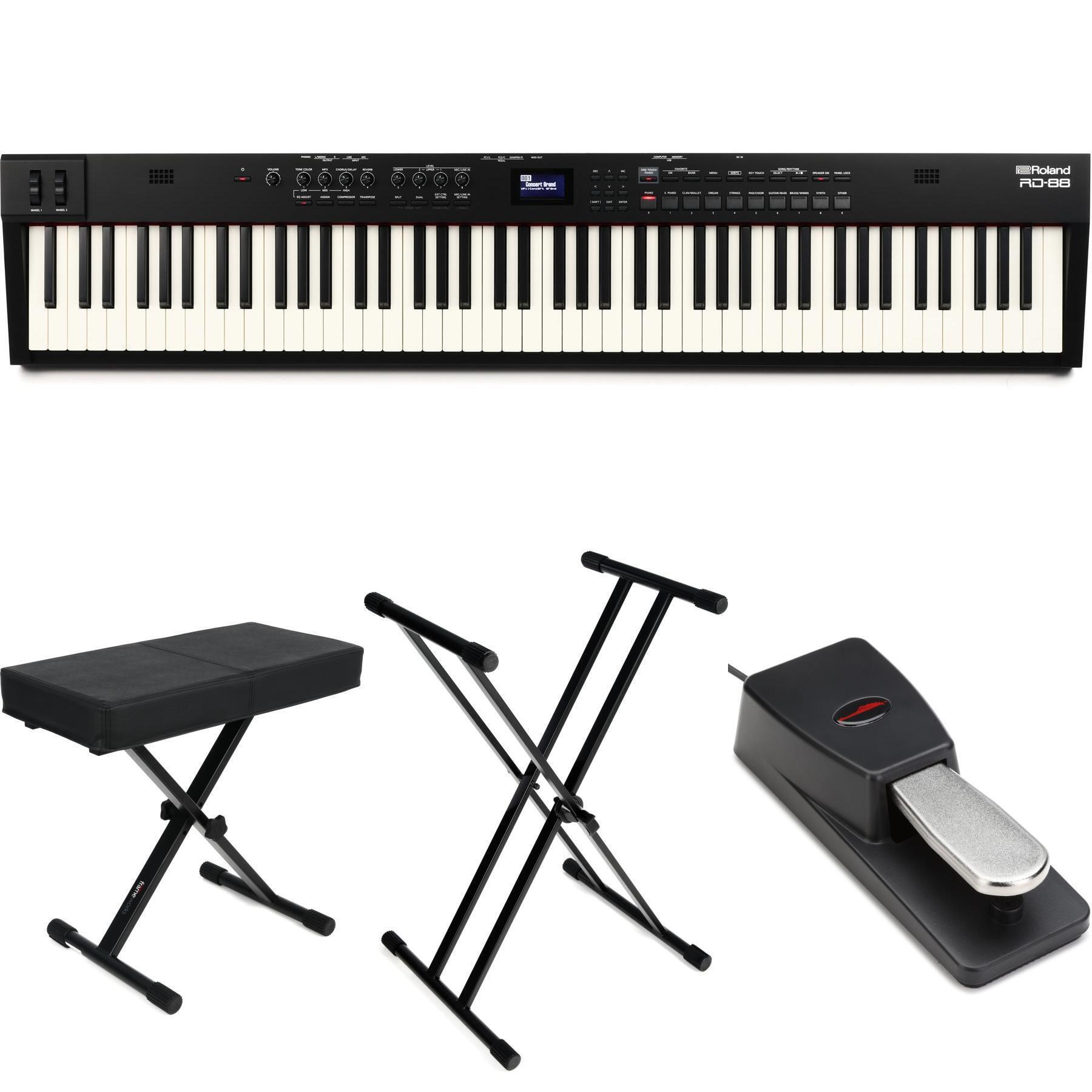 Roland RD-88 88-key Stage Piano with Speakers Essentials Bundle