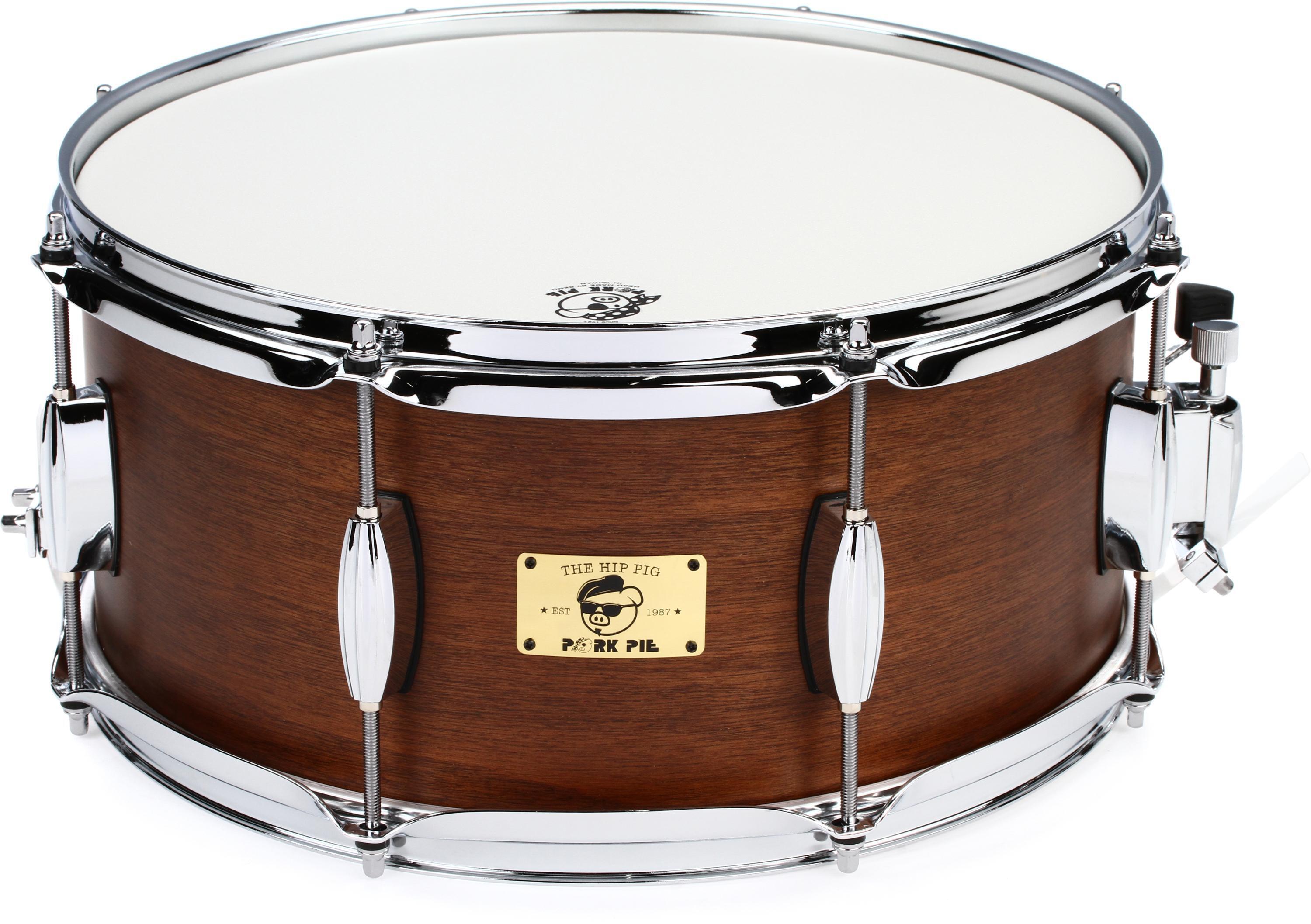 Pork Pie Percussion Hip Pig Snare Drum - 6.5 x 14 inch - Natural Satin  Lacquer