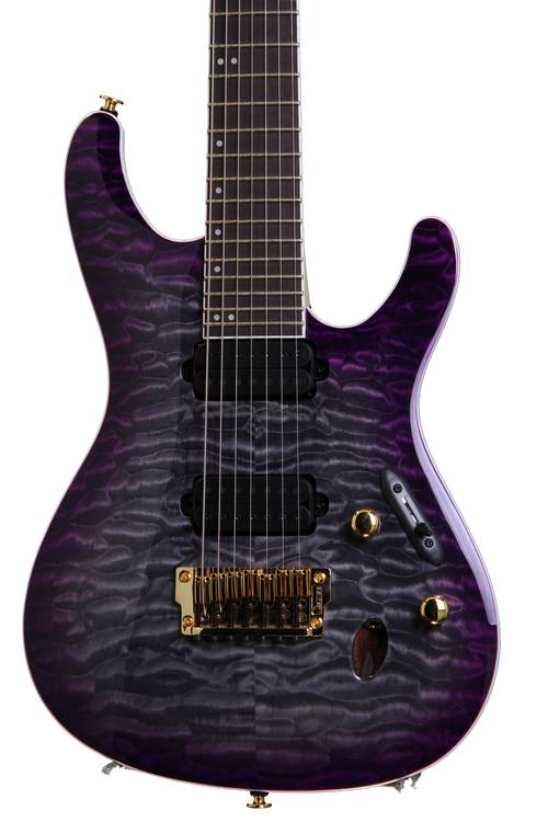 Ibanez S5527QFX - Dark Purple Doom Burst | Sweetwater