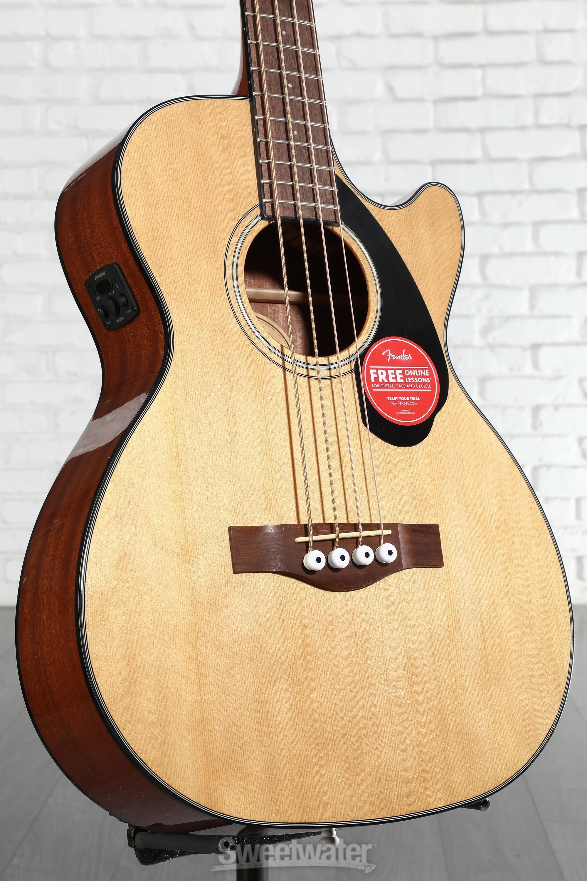 Fender CB-60SCE Acoustic-electric Concert Bass Guitar - Natural