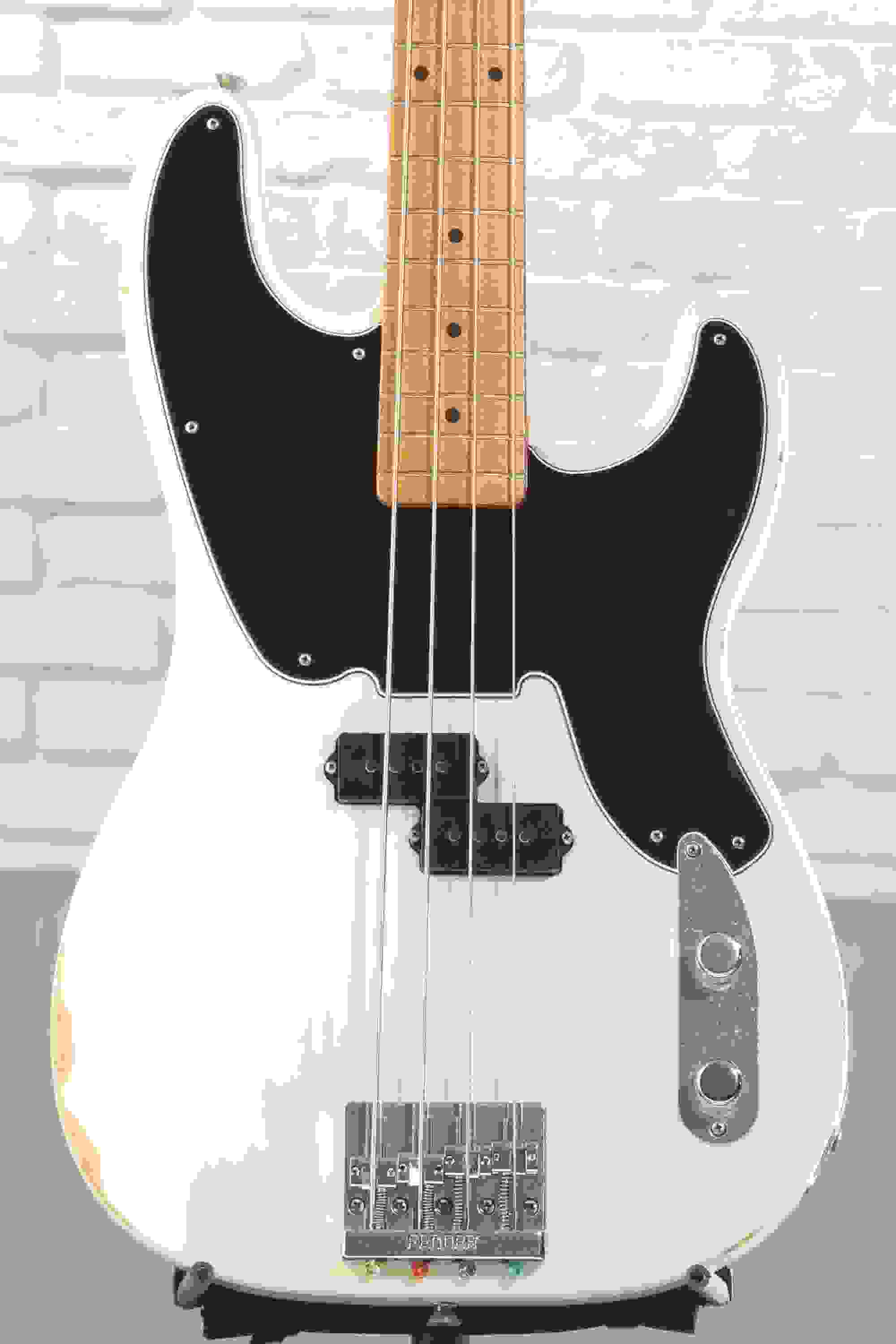 Fender Mike Dirnt Road Worn Precision Bass - White Blonde with Maple Fingerboard