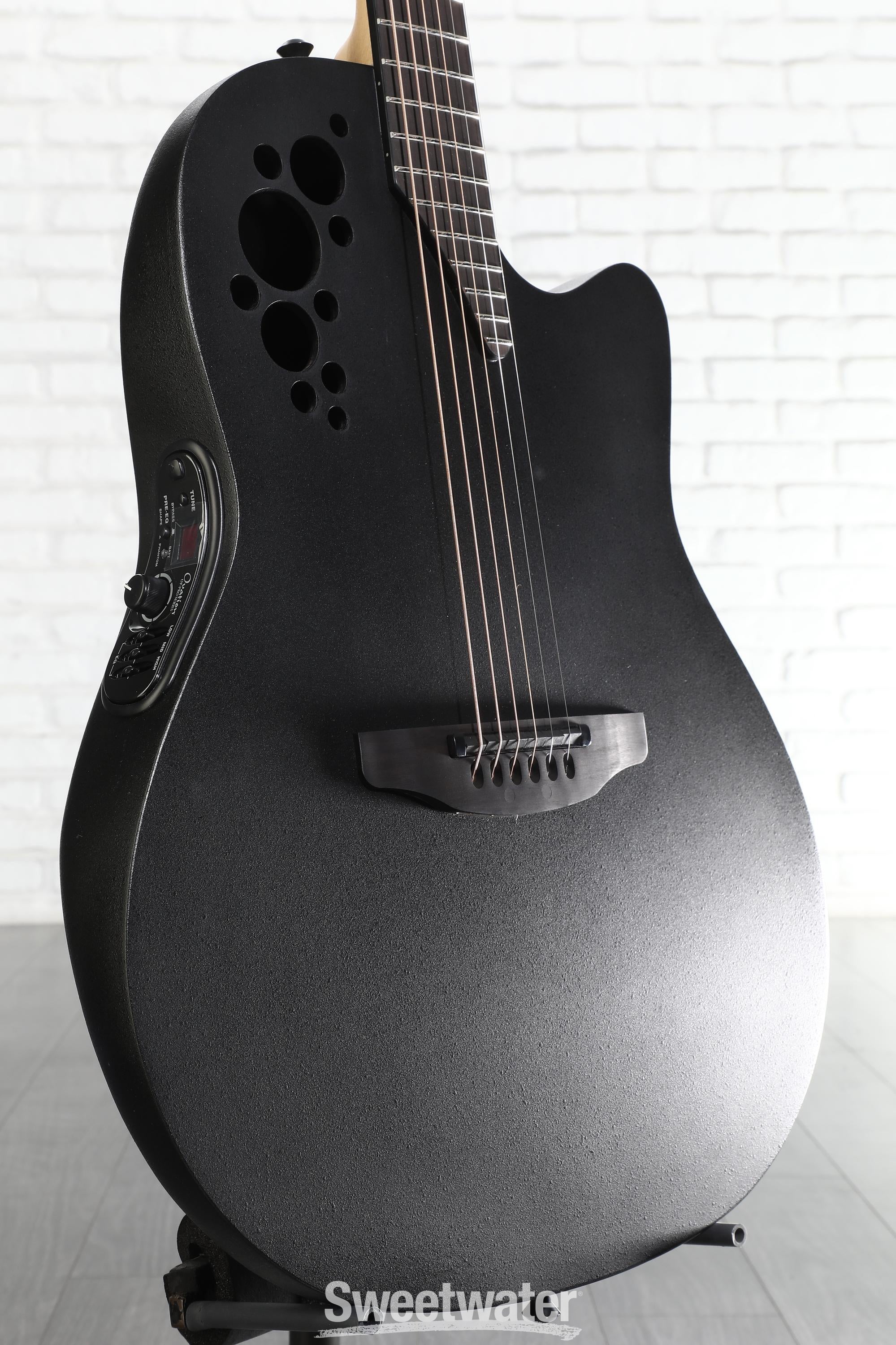Photo of Ovation Mod TX Super Shallow Acoustic-Electric Guitar - Black Textured