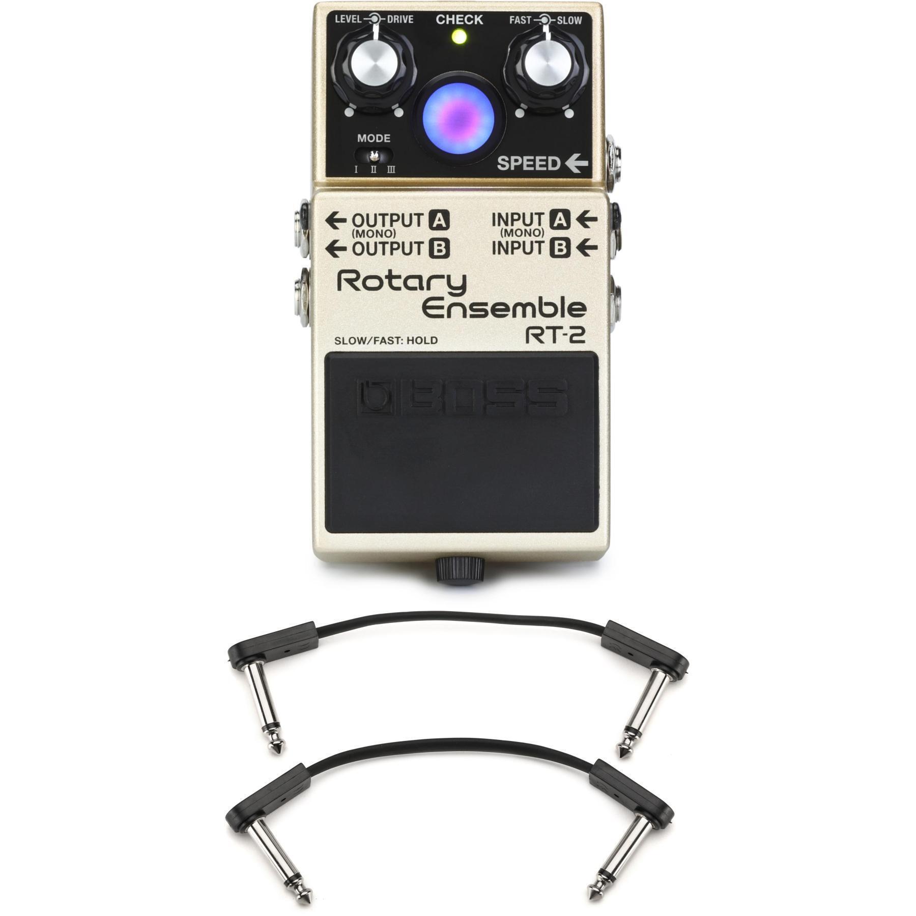 Boss RT-2 Rotary Ensemble Pedal with EBS Patch Cables