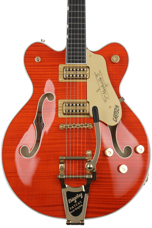 Gretsch G6620TFM Players Edition Nashville Center Block - Orange Stain,  Bigsby Tailpiece