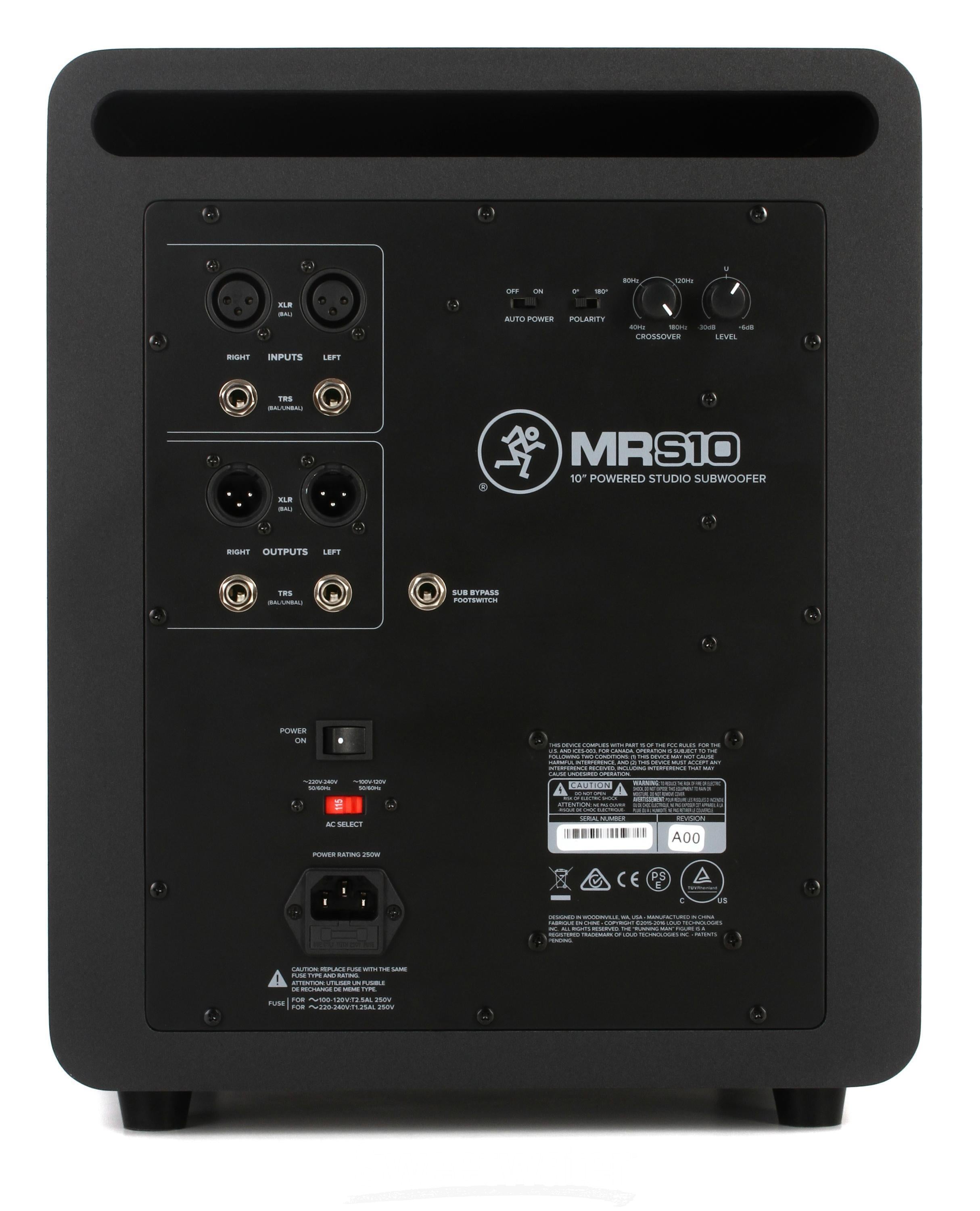 Mackie MRS 10 10 inch Powered Studio Subwoofer | Sweetwater