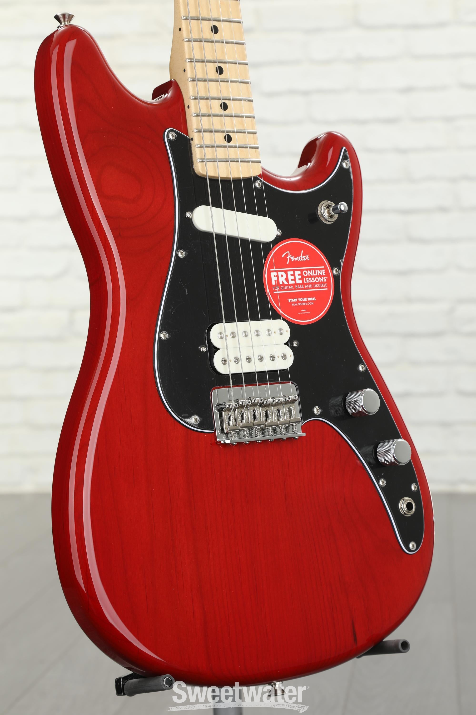 超ポイントアップ祭 Fender Transparent Red Crimson - HS Duo-Sonic Player ギター