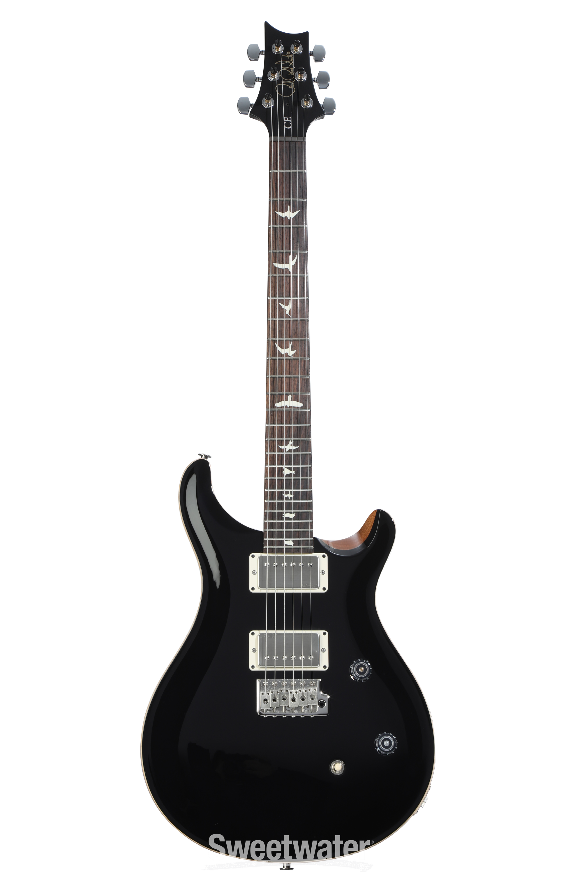 ギター Paul Reed Smith PRS CE24 10top PRS CE 24 Electric Guitar - Black Top Natural Back | Sweetwater
