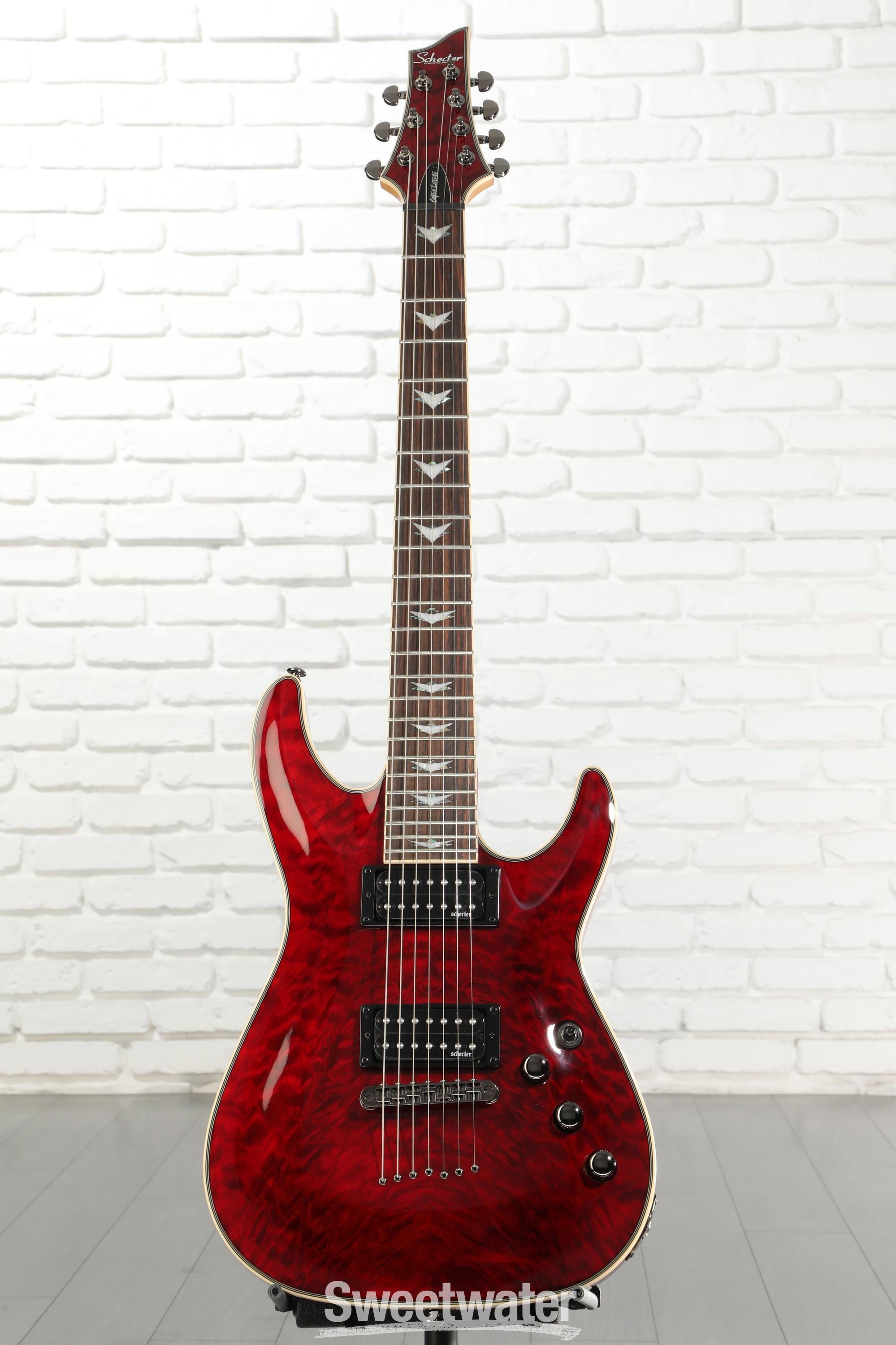【美品！】 SCHECTER OMEN EXTREME-7 7弦 エレキギター Schecter Omen Extreme-7 Electric Guitar - Black Cherry | Sweetwater