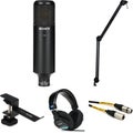 Photo of Sony C-80 Condenser Microphone and MDR-7506 Headphones Broadcast Bundle