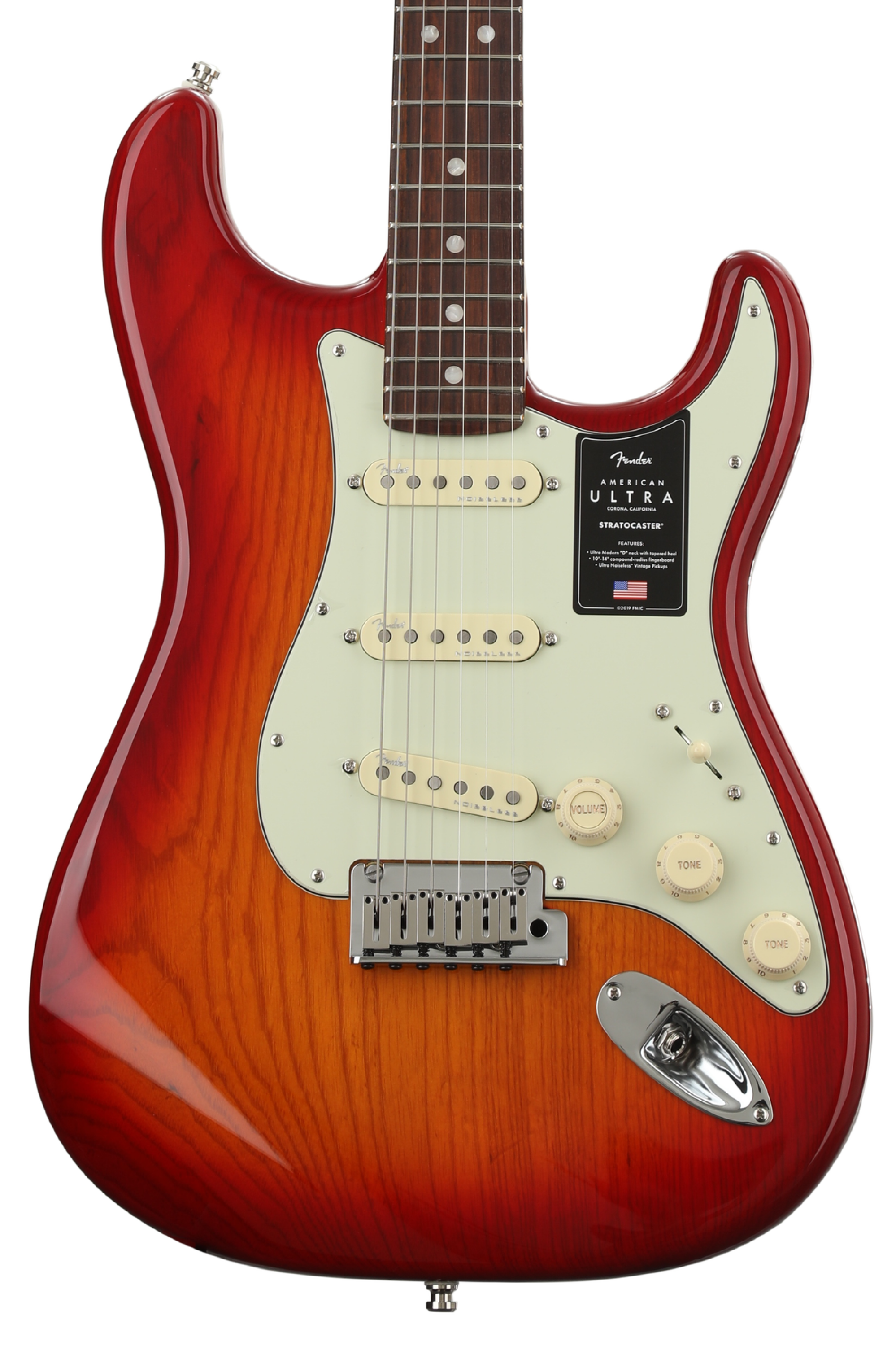 Fender American Ultra Stratocaster - Plasma Red Burst with Rosewood Fingerboard