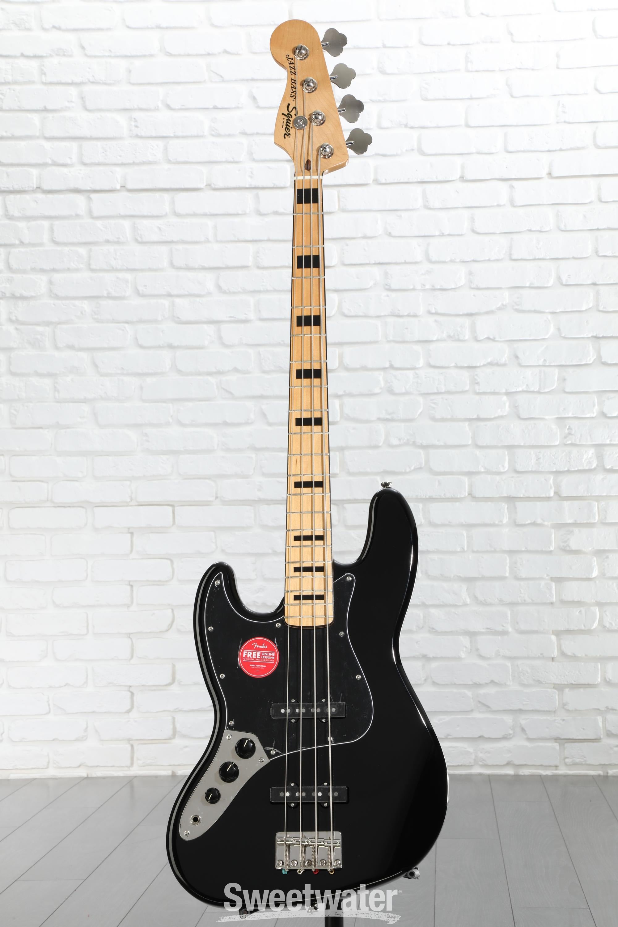 Squier Classic Vibe '70s Jazz Bass, Left-handed - Black | Sweetwater
