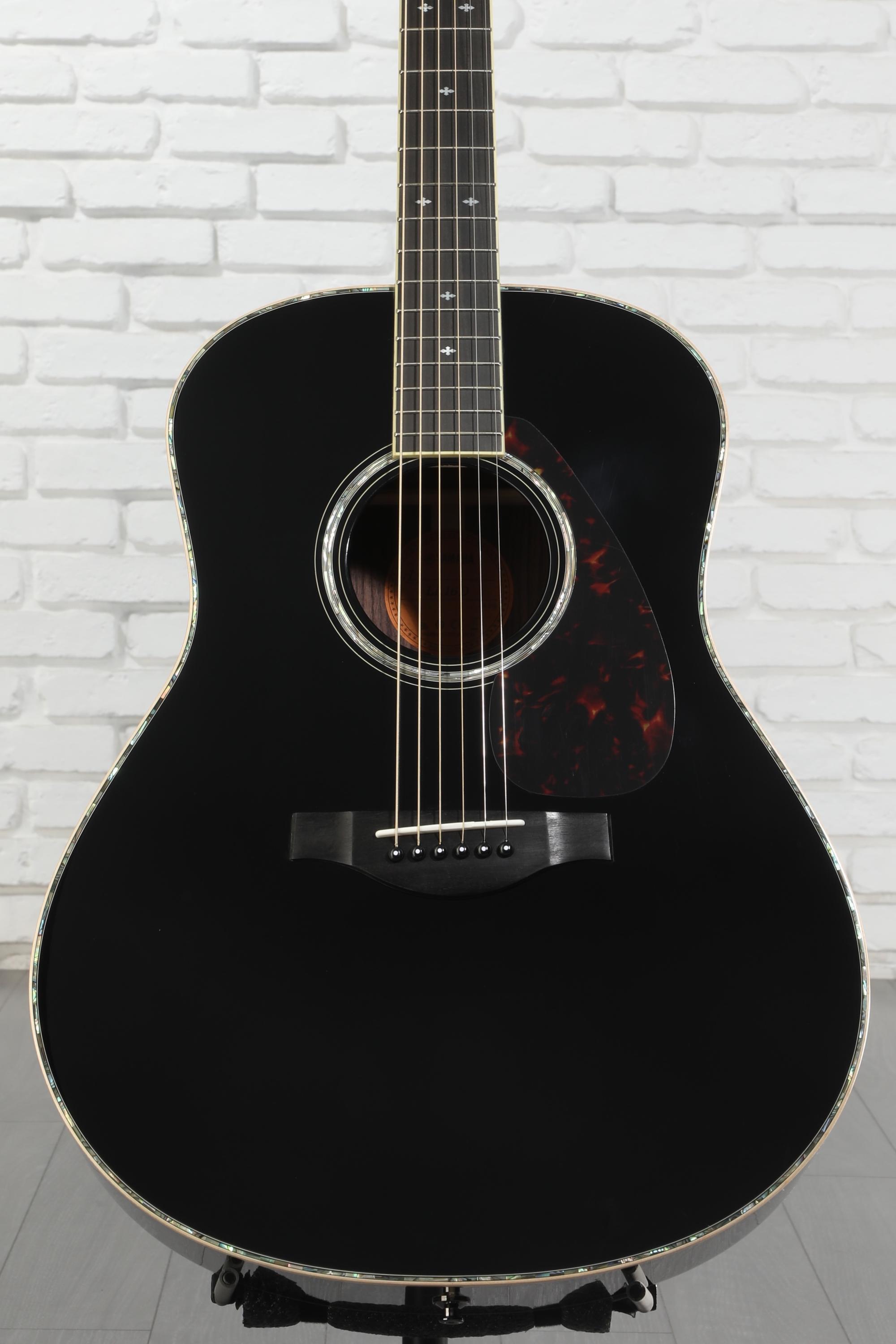 ギター Yamaha LL16D Black Yamaha LL16D ARE Original Jumbo Acoustic-electric Guitar - Black