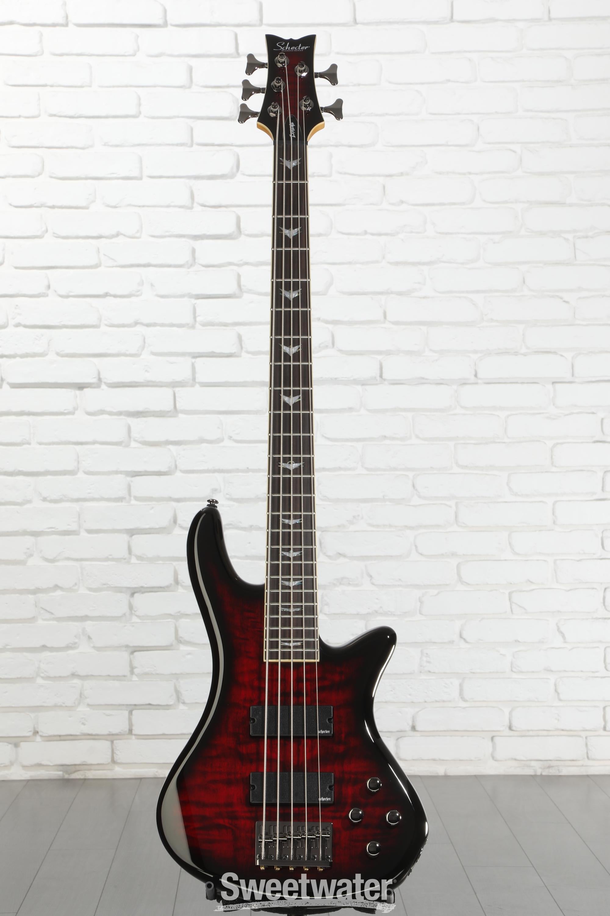 Schecter Stiletto Extreme 5 Bass Guitar - Black Cherry | Sweetwater