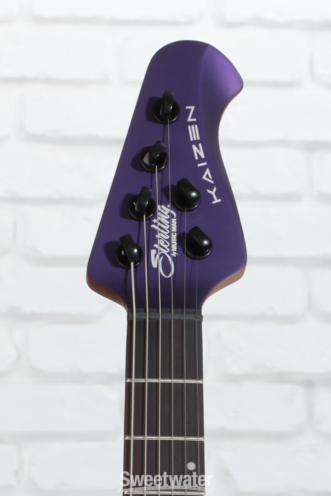 ギター Sterling By Musicman KAIZEN6 Sterling By Music Man Kaizen 6 Electric Guitar - Stealth Black