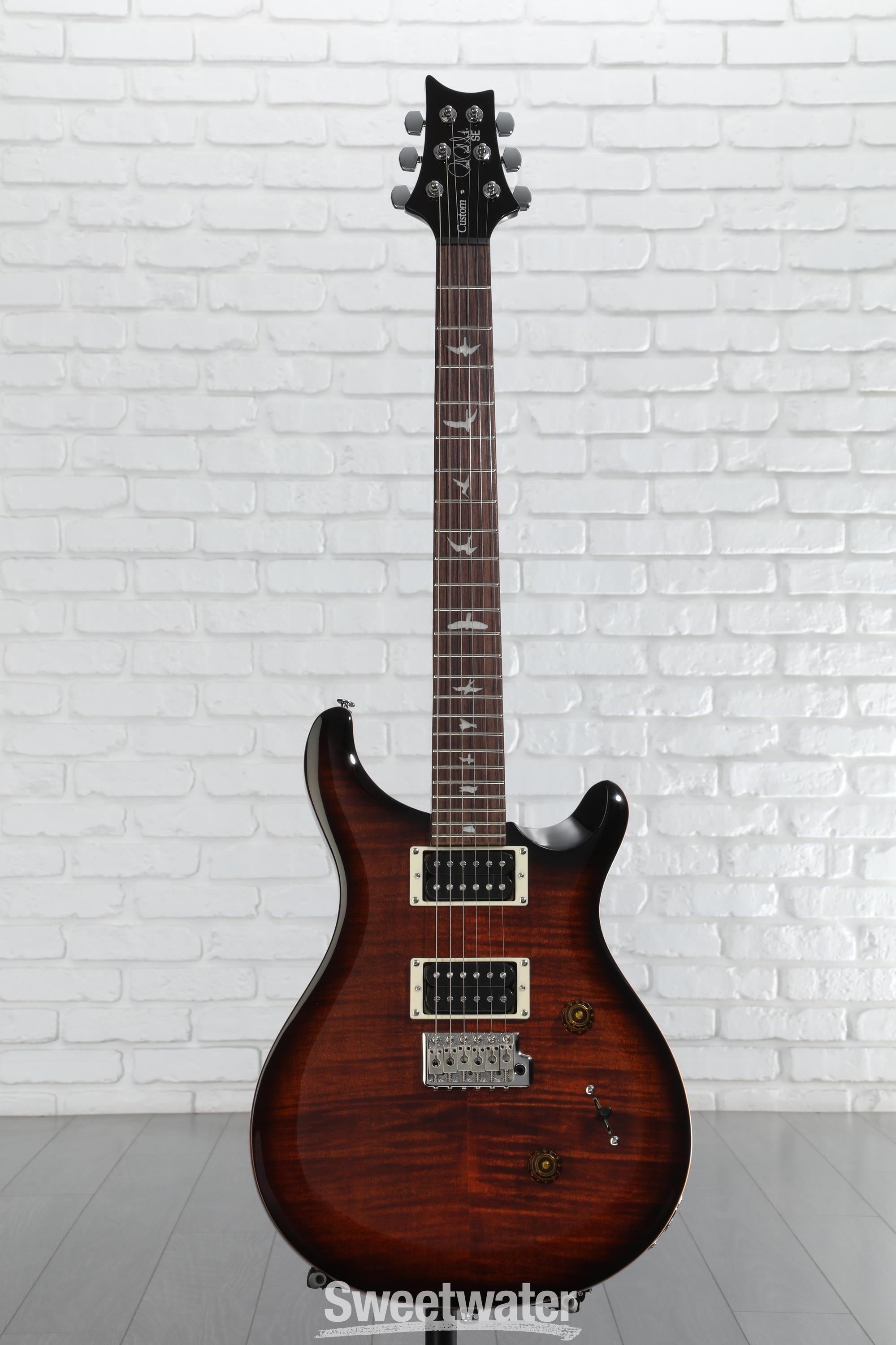 PRS SE Custom 24 ゴールド PRS SE Custom 24 Electric Guitar - Quilt Black Gold Sunburst