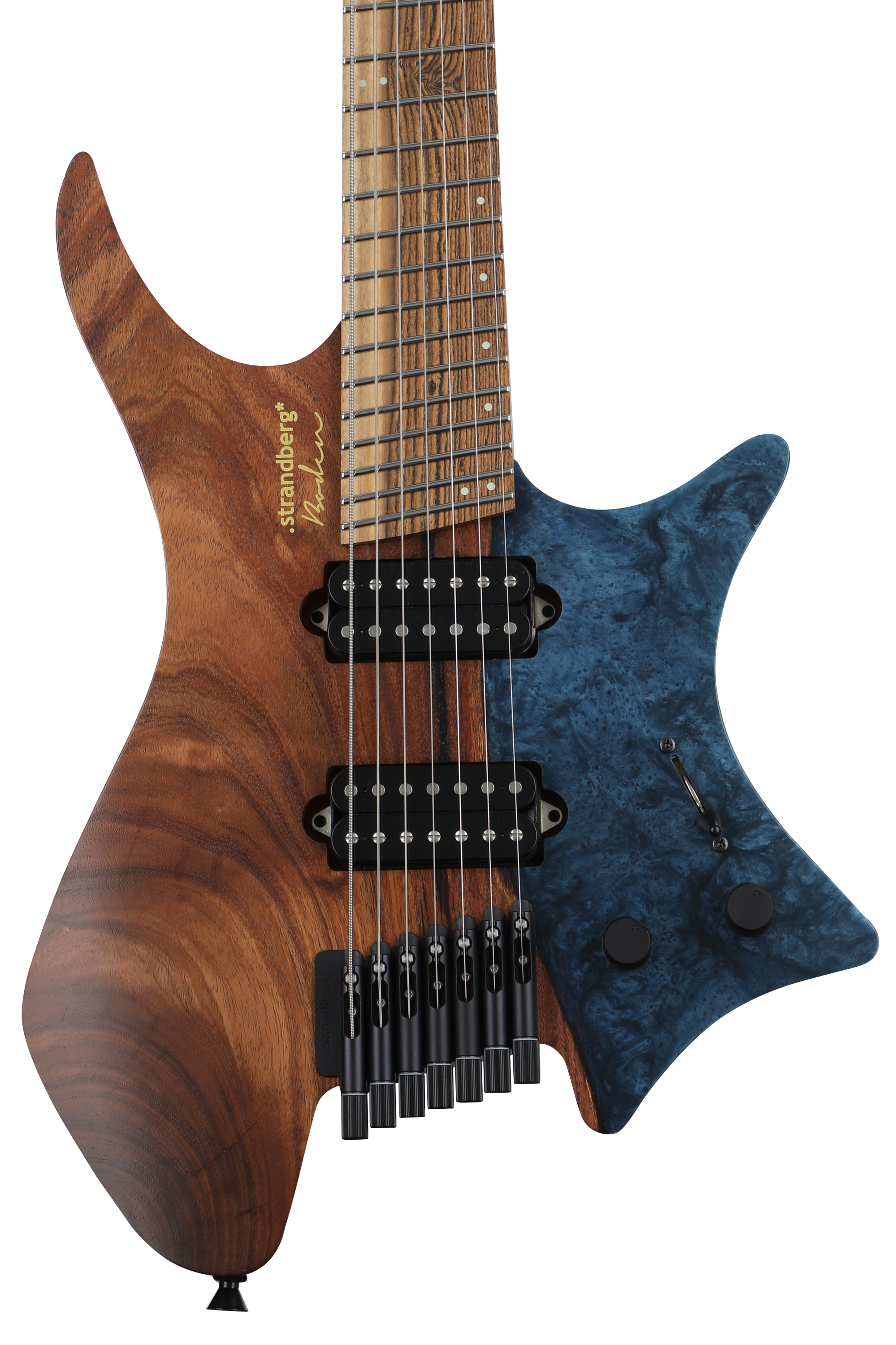 ギター strandberg Boden J6 Hand Selected Wood Boden J Artisan 6 Maple Burl Maple Dark Red Burst