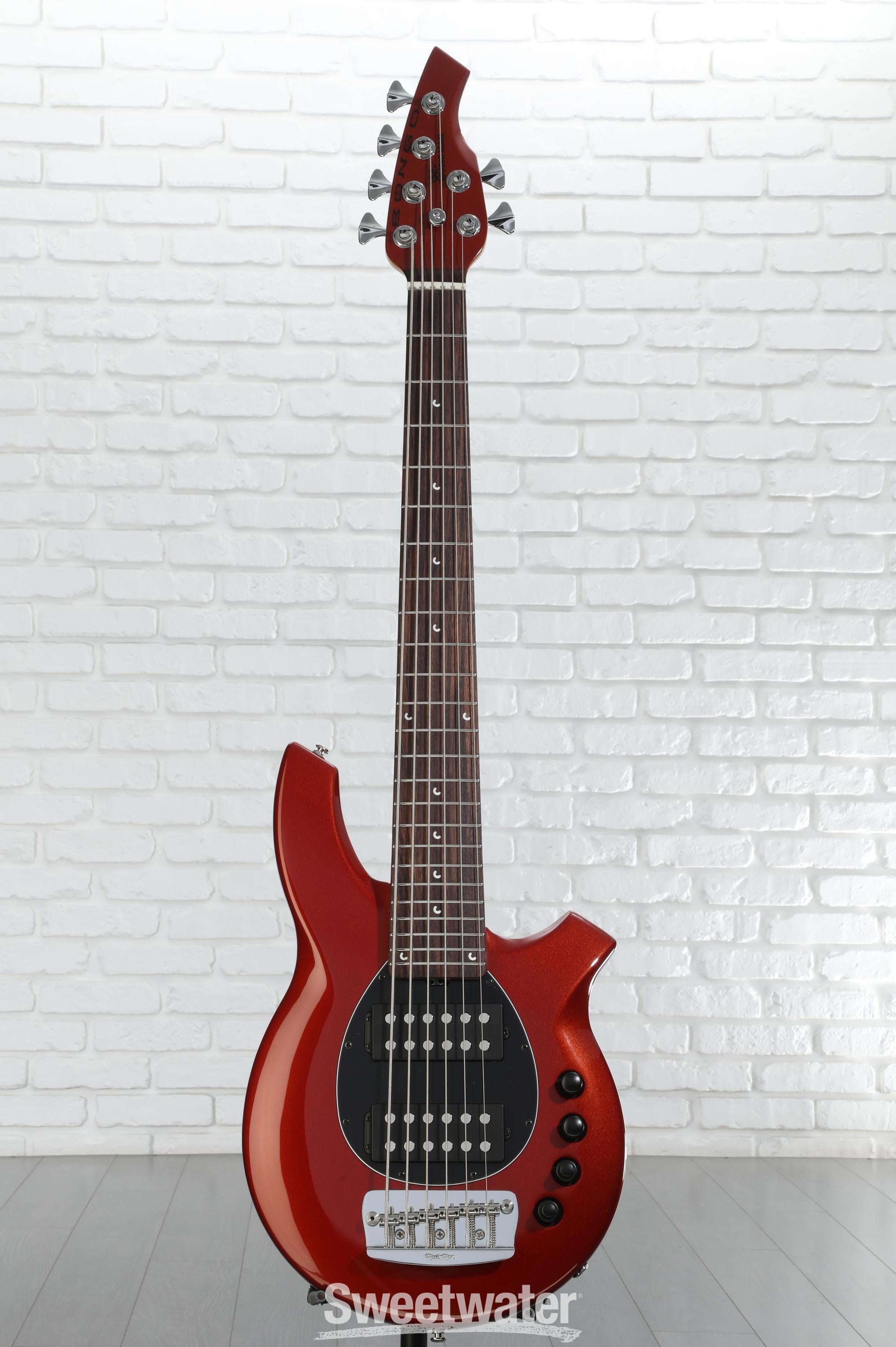 Ernie Ball Music Man Bongo 6HH Electric Bass Guitar - Blood