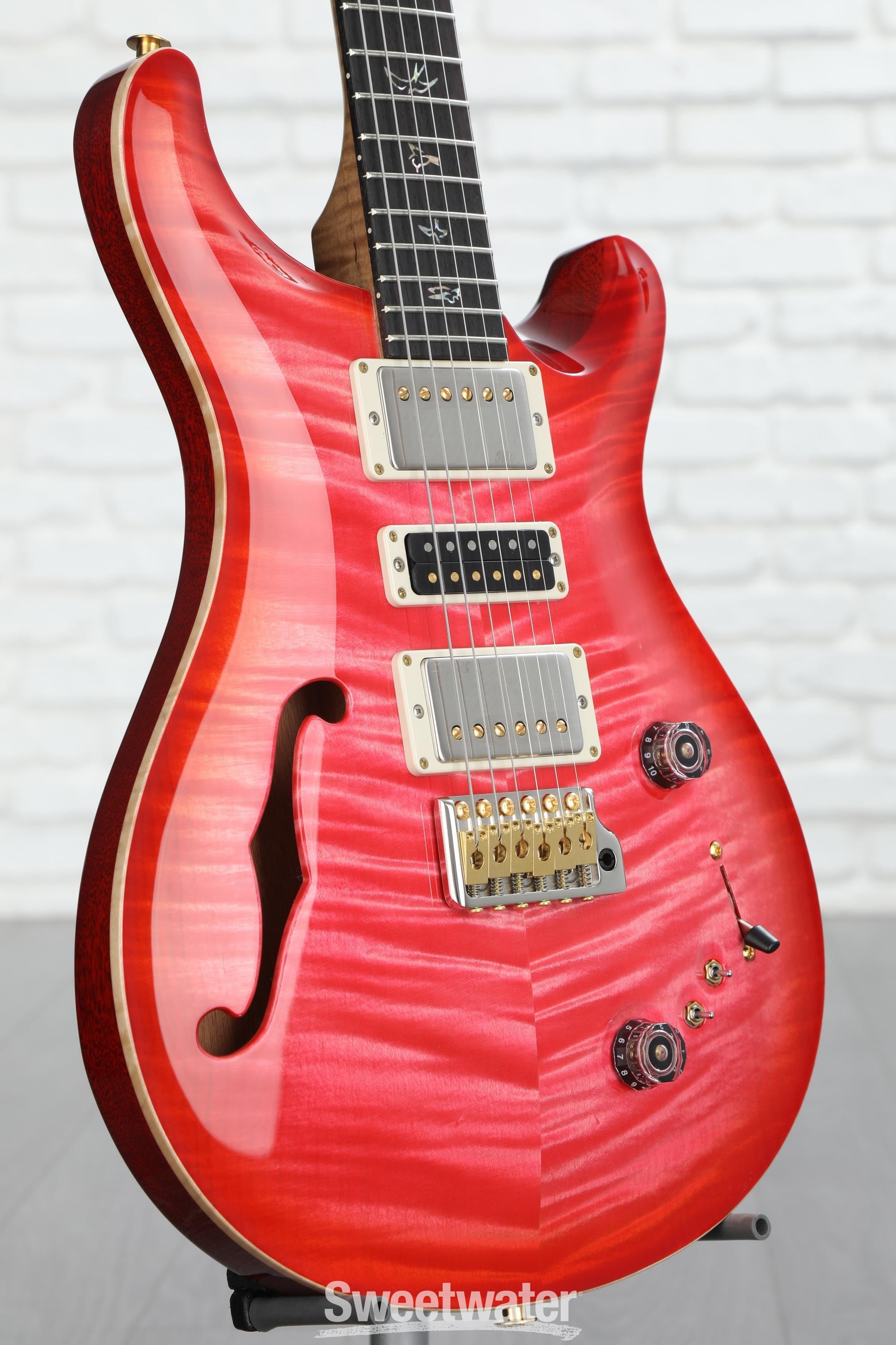 PRS Wood Library Special Semi-hollowbody Electric Guitar - Bonnie Pink,  Flame Top | Sweetwater