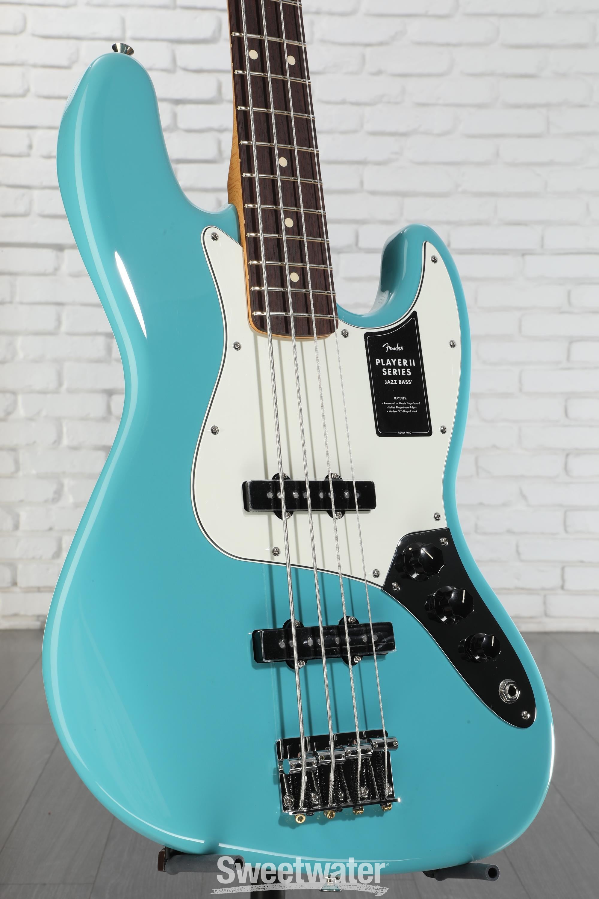 Fender playerII ジャズベース　アクアトーンブルー Fender Player II Jazz Bass - Aquatone Blue with Rosewood