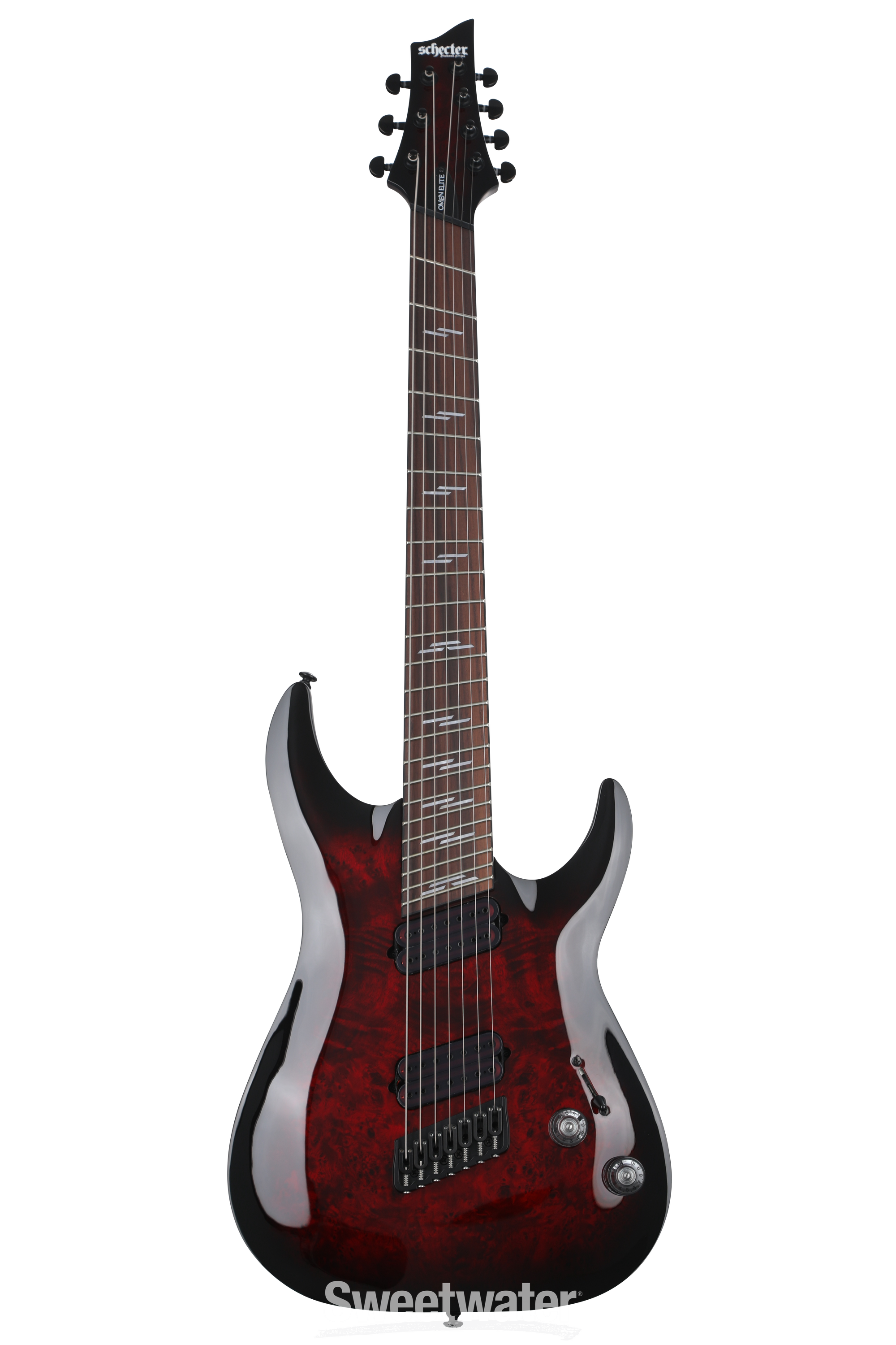 Schecter Omen Elite 7 Multiscale Electric Guitar Black Cherry